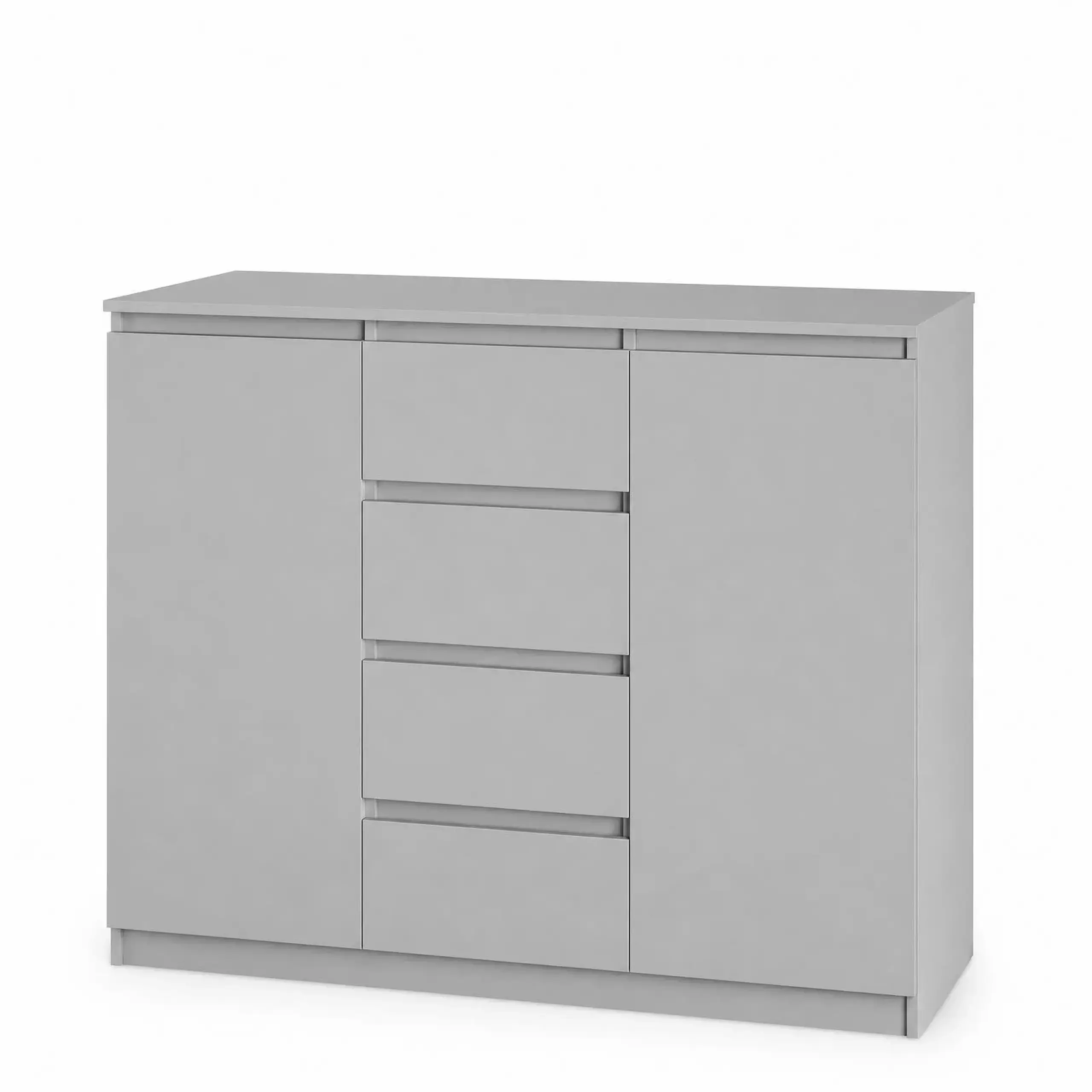 Comodă Neo 2D4S 120x43x98 cm, Gri