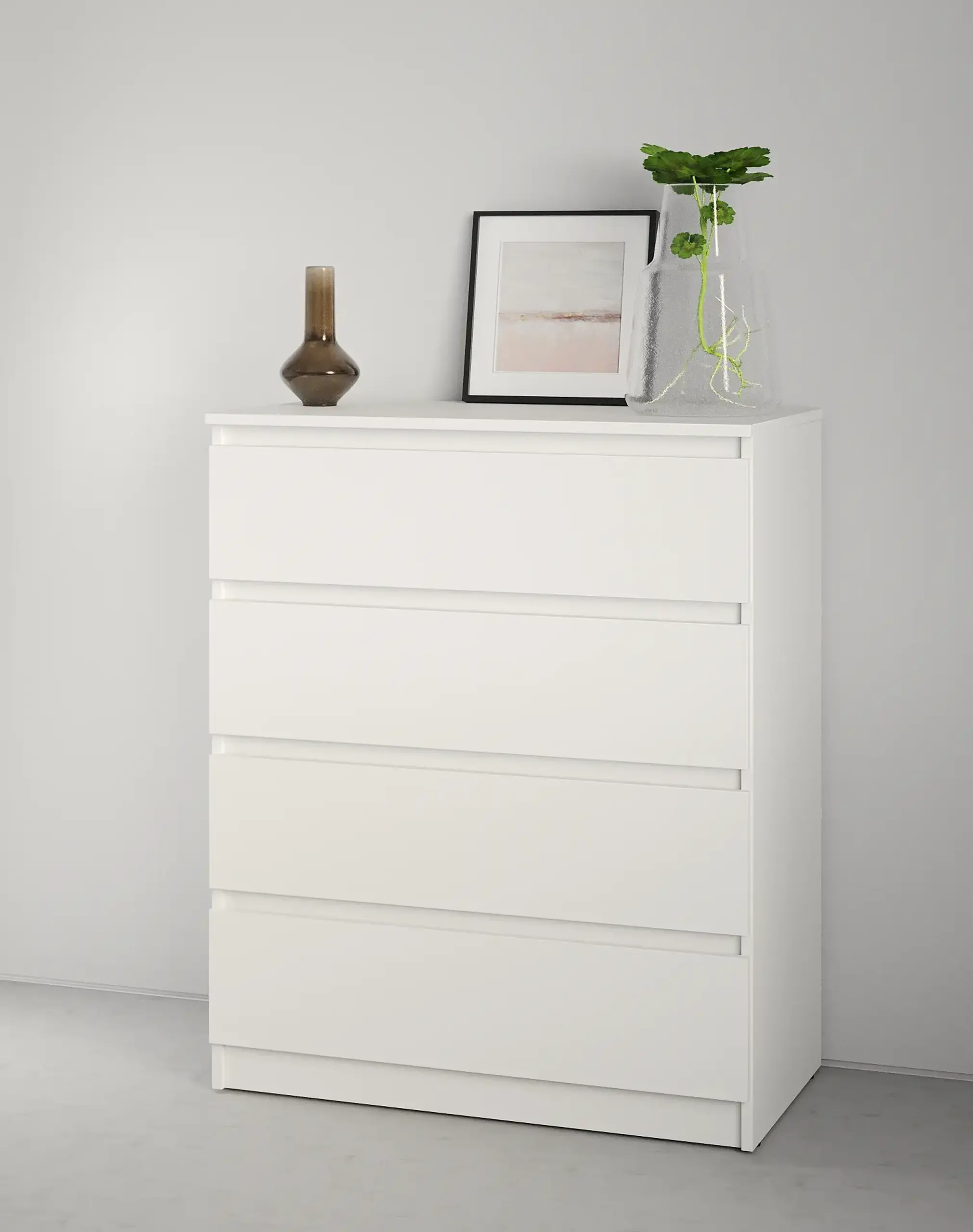 Comodă Neo 4S 80x43x98 cm, Alb