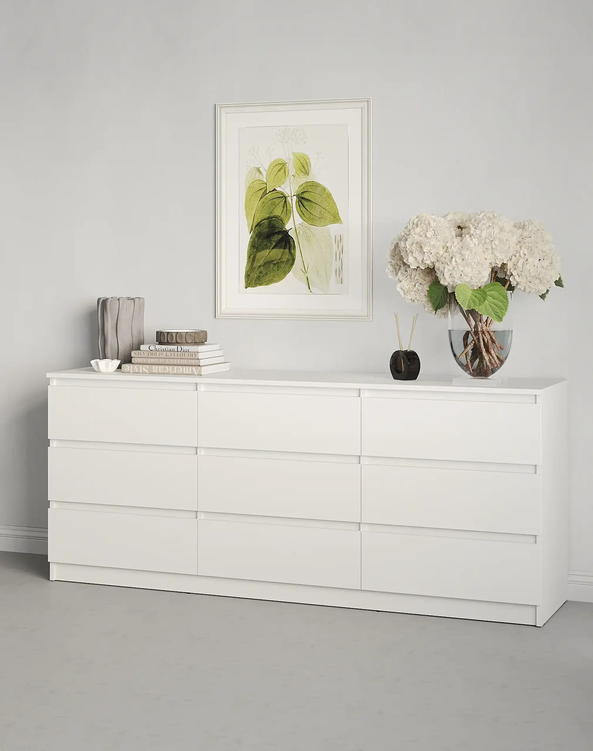 Comodă Neo 9S 180x43x75,5 cm, Alb
