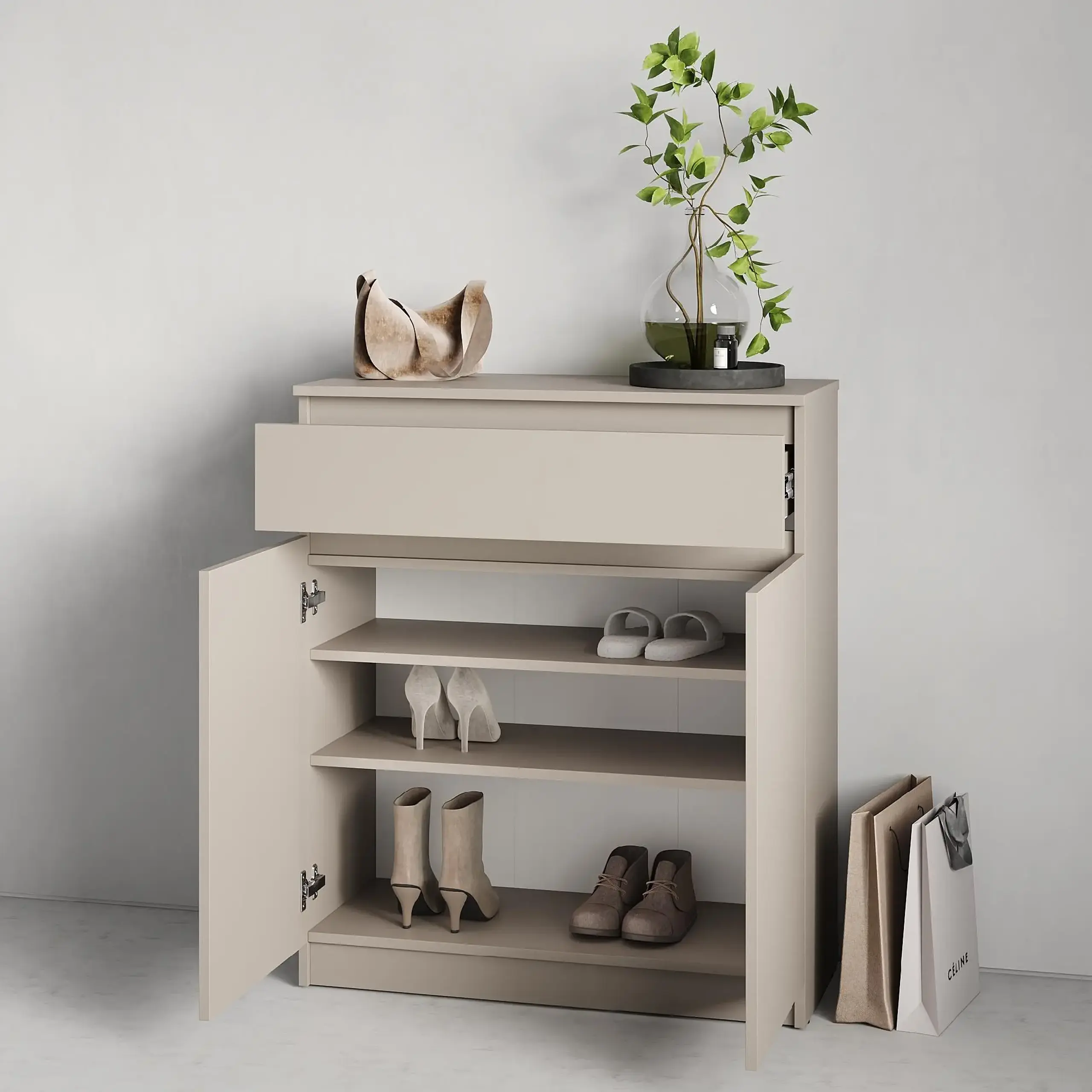 Pantofar Neo 80x35x95 cm, Bej