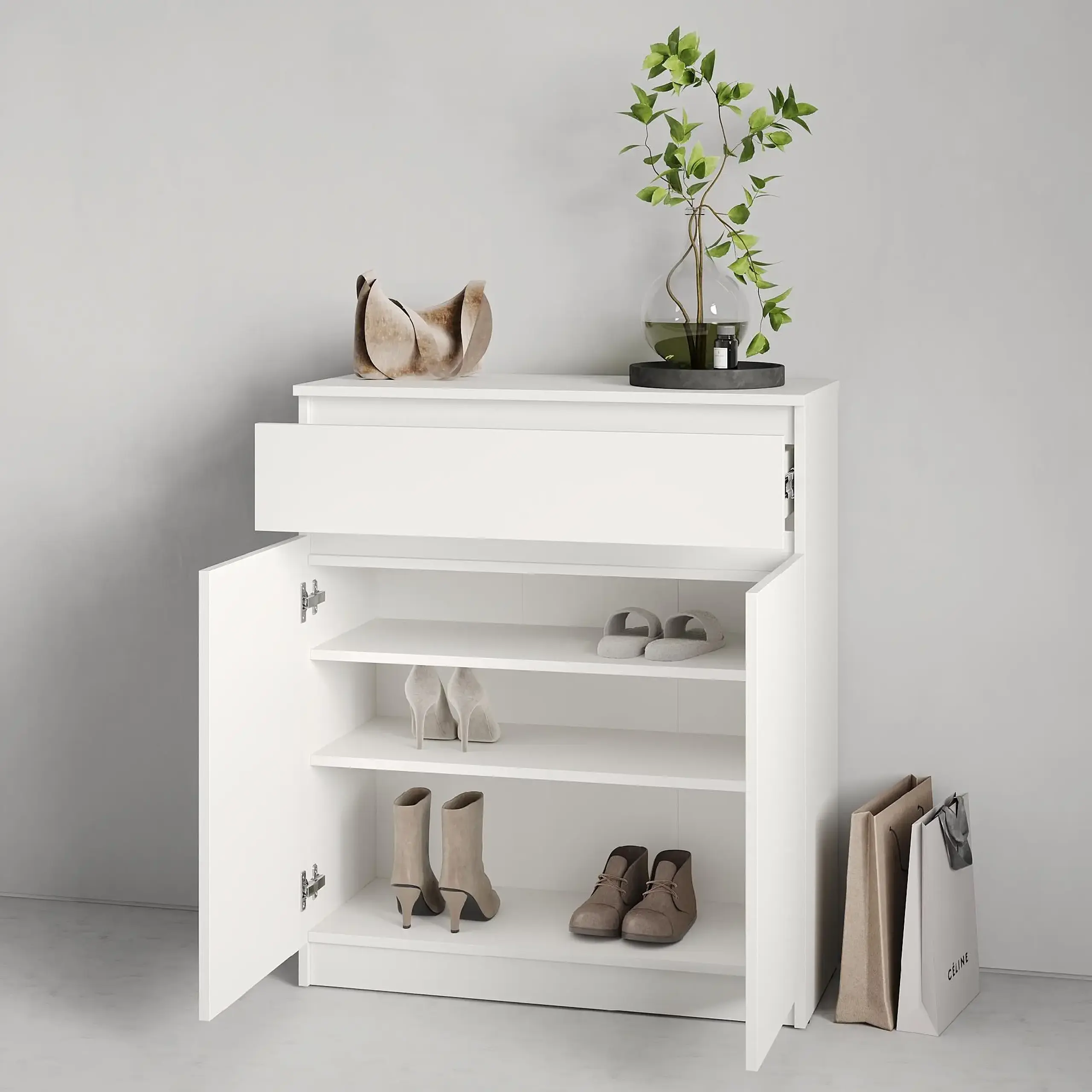 Pantofar Neo 80x35x95 cm, Alb