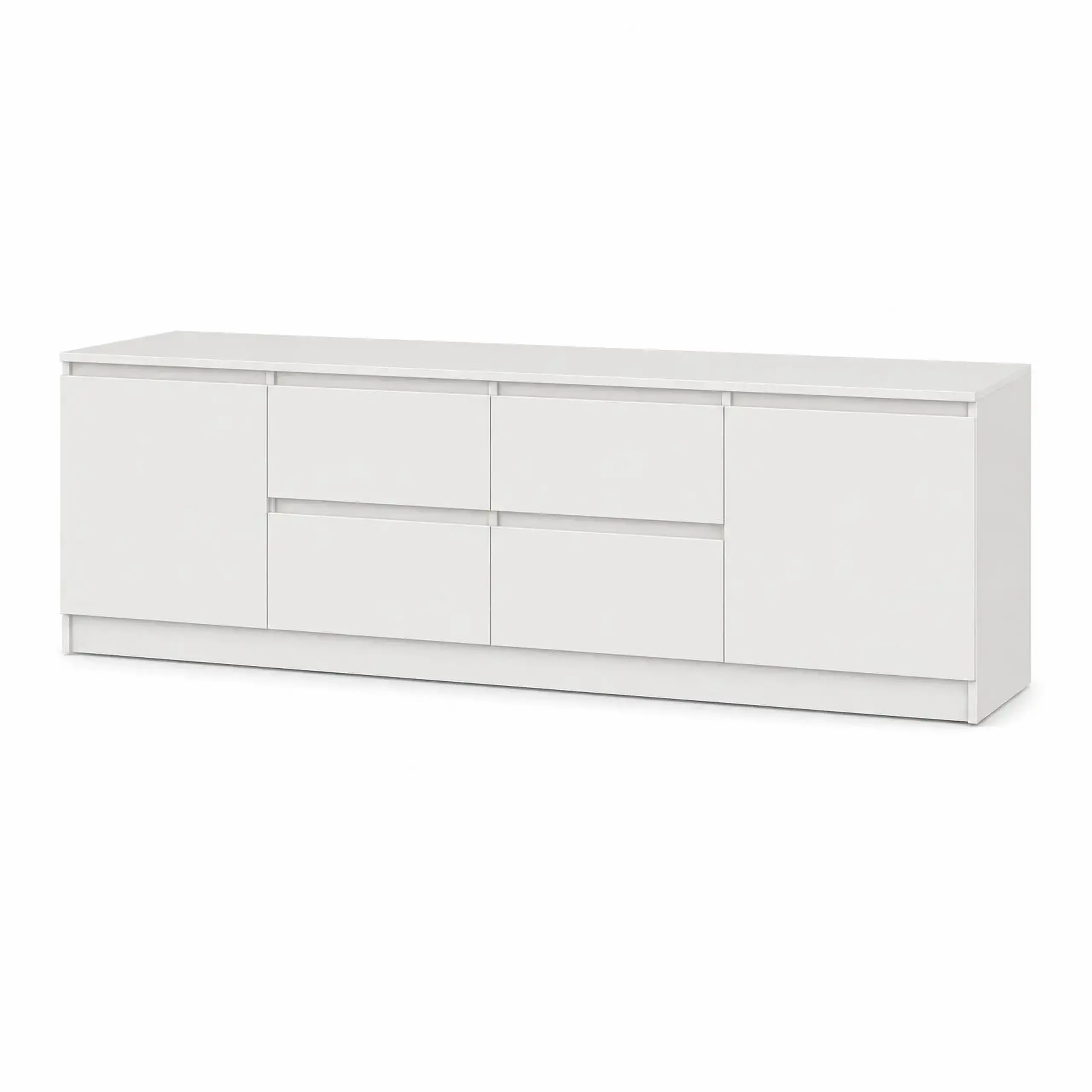 Comodă TV Neo 2D4S 200x43x53 cm, Alb
