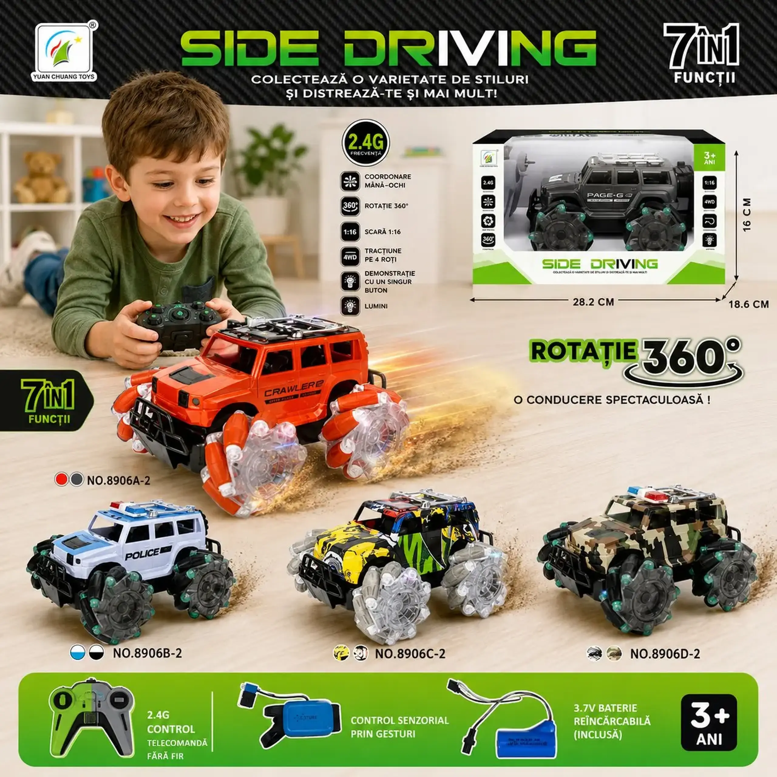 Masina cu R/C cu lumini