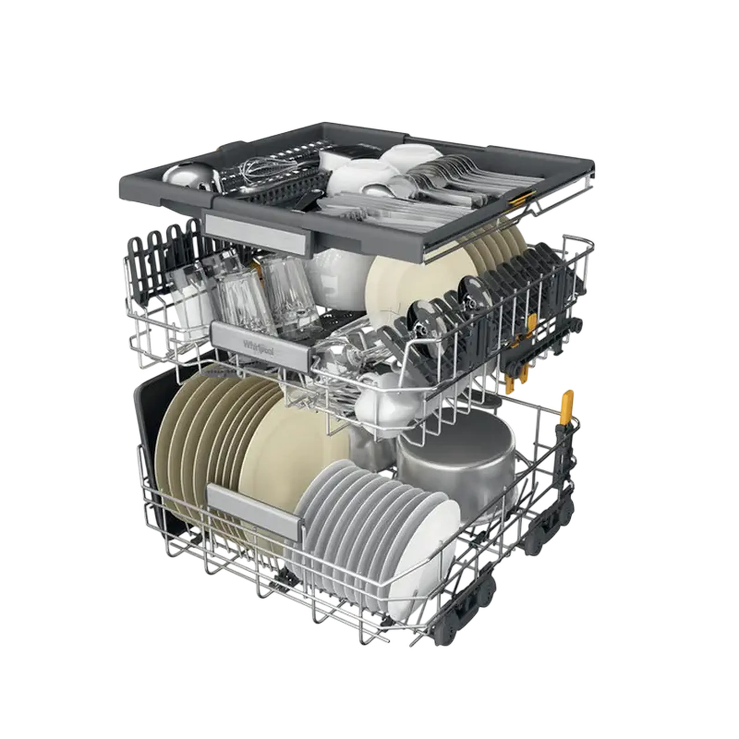 Mașină de spălat vase Whirlpool W7F HP43 X, Oțel inoxidabil