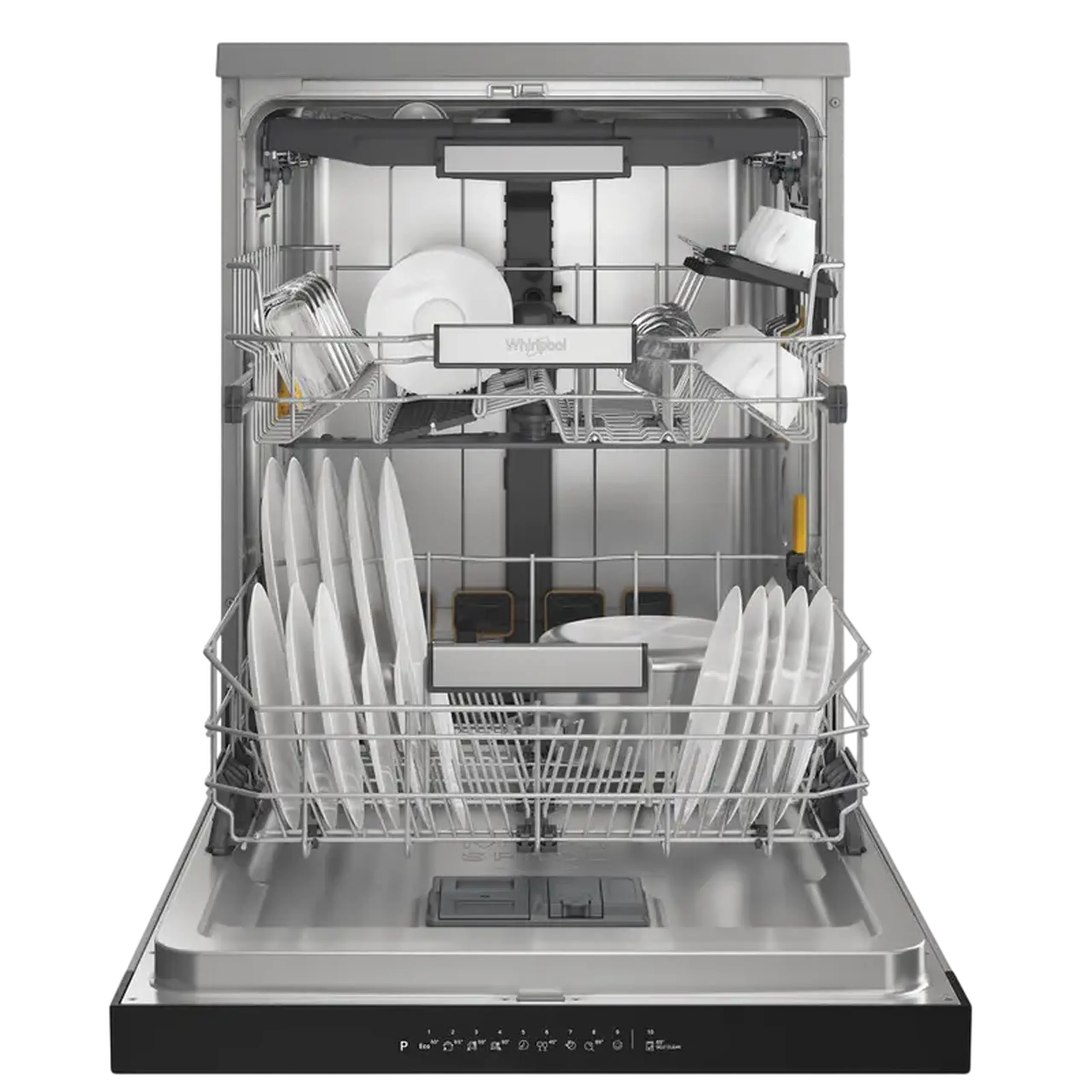 Mașină de spălat vase Whirlpool W7F HP61X, Oțel inoxidabil