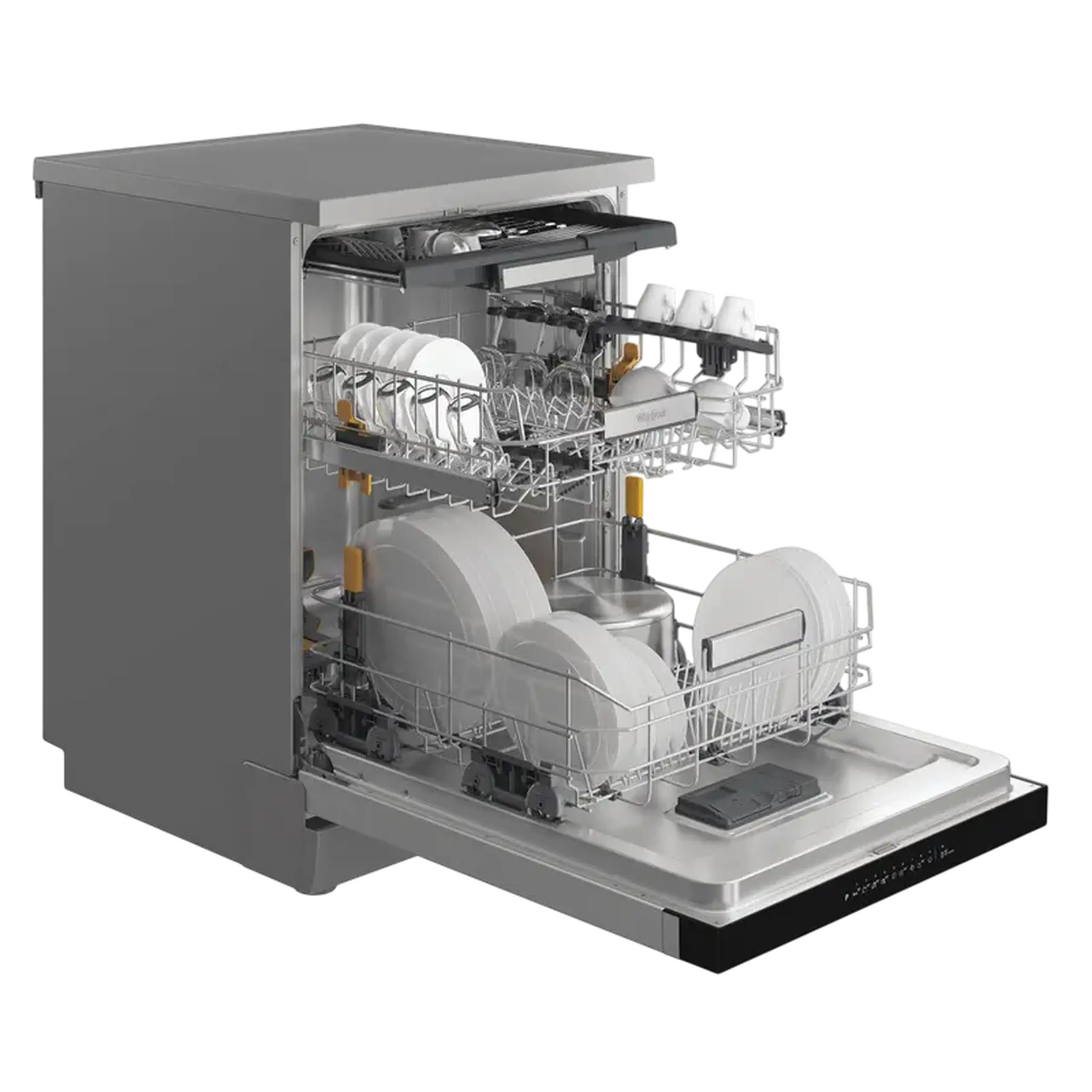 Mașină de spălat vase Whirlpool W7F HP61X, Oțel inoxidabil