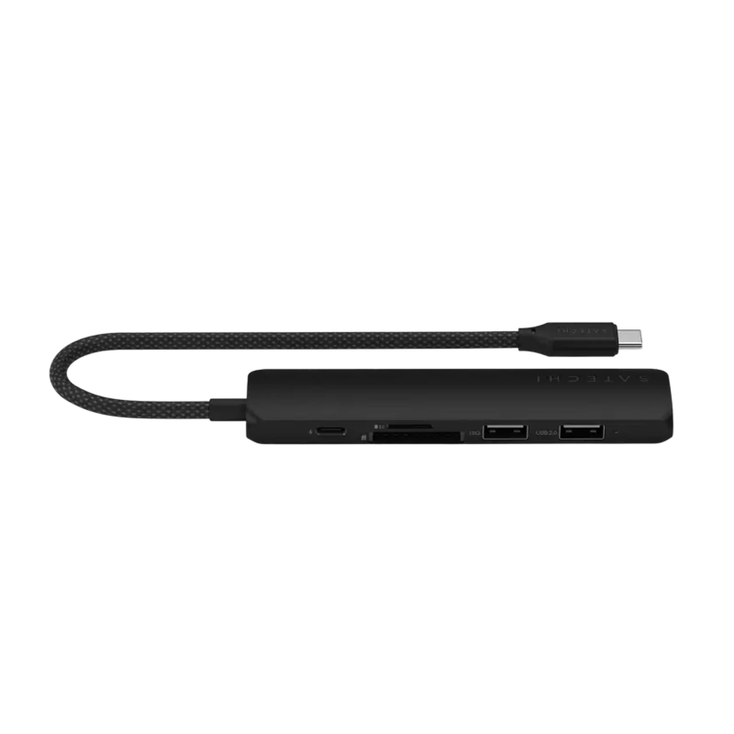 Stație Docking Satechi Slim multiport 6-in-1 USB-C, Negru