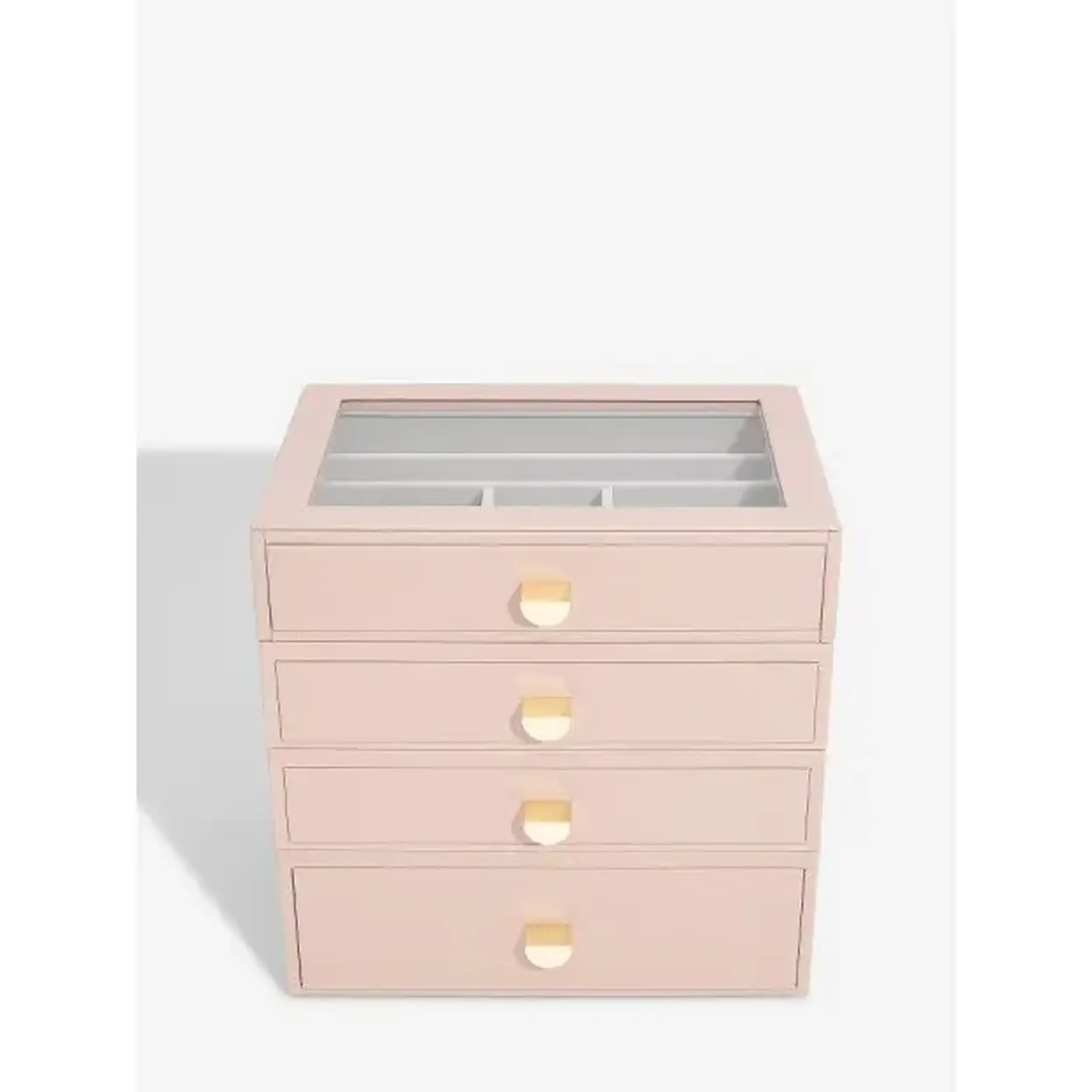 Cutie pentru bijuterii cu 4 nivele roz