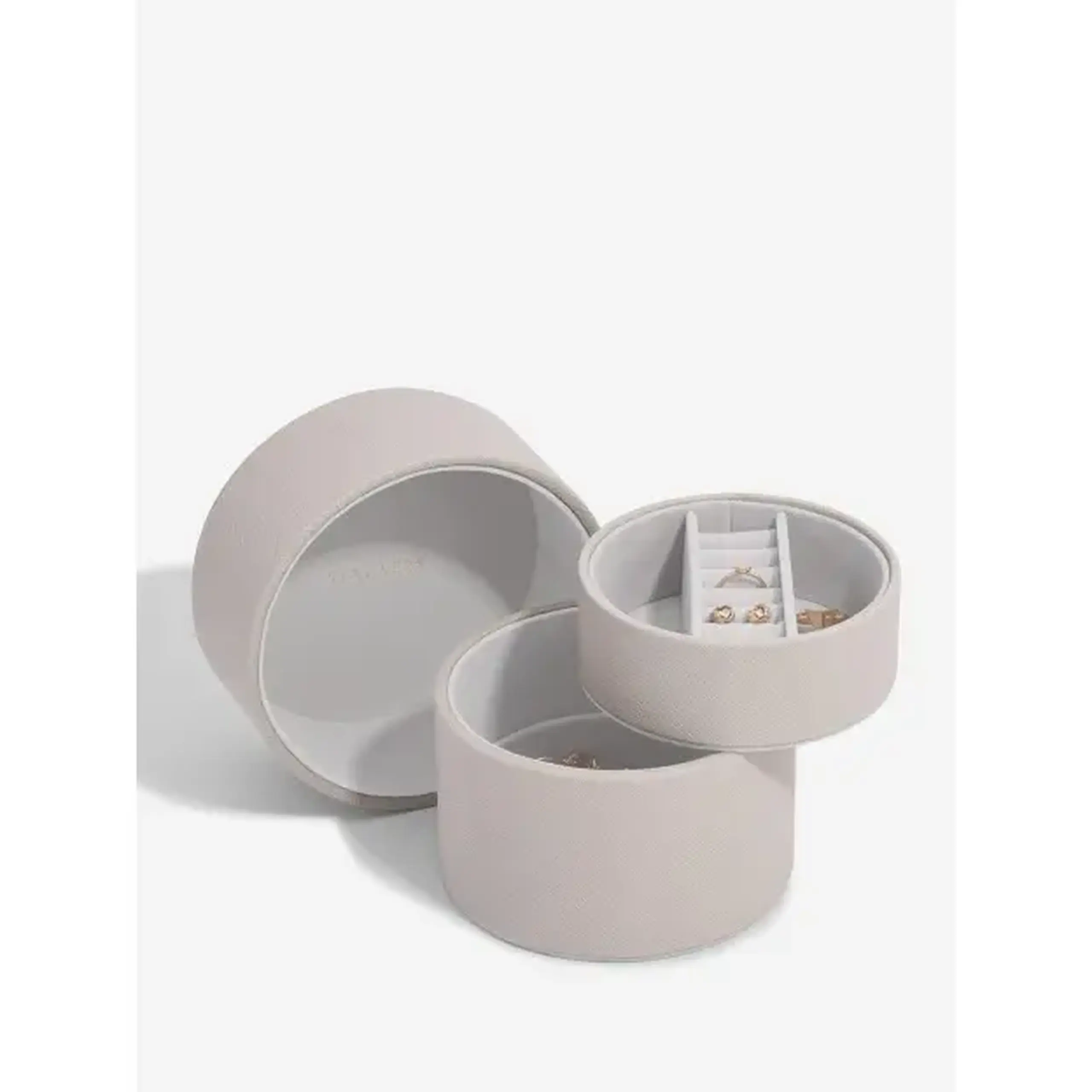 Cutie pentru bijuterii oatmeal rotundă