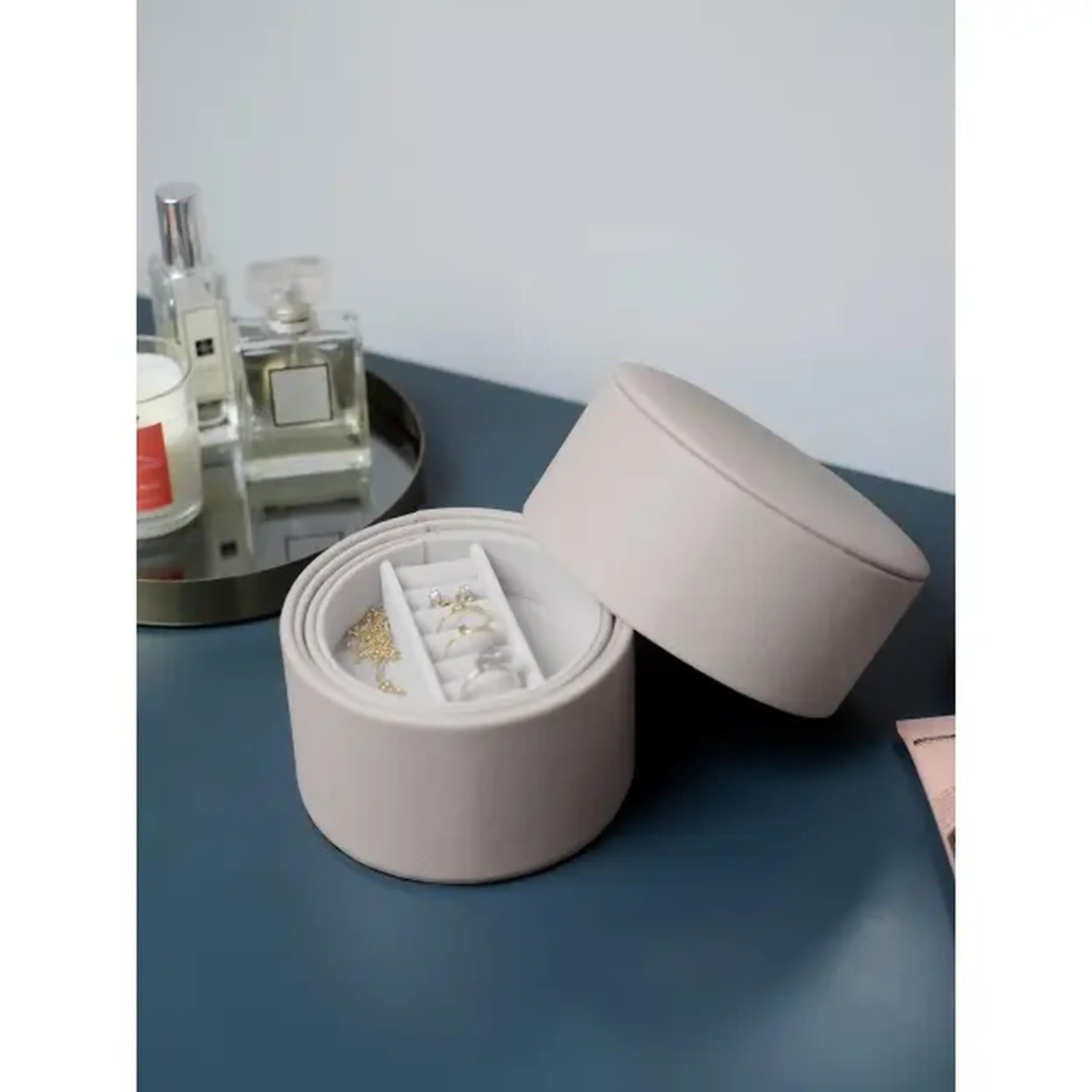 Cutie pentru bijuterii oatmeal rotundă