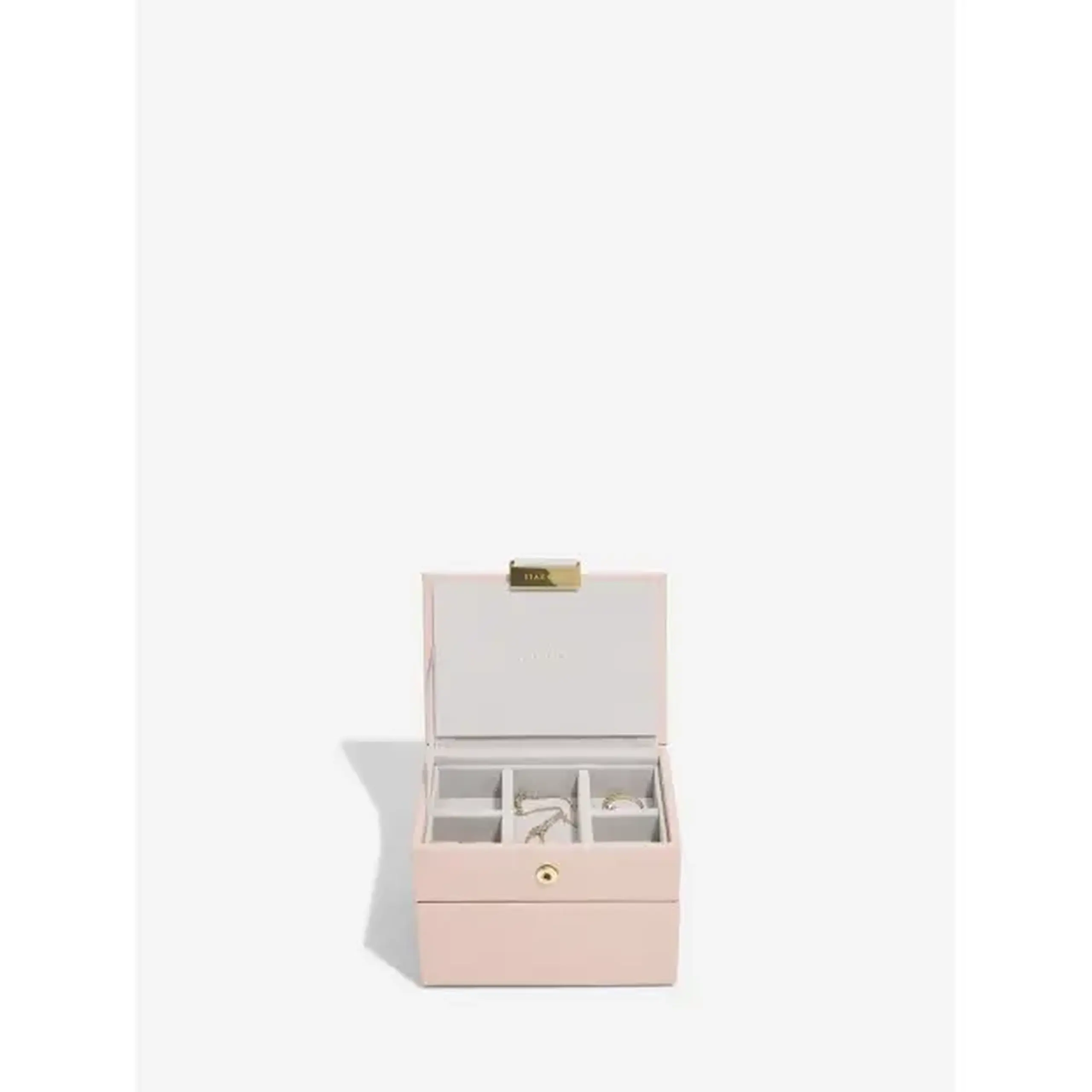 Set 2 cutii pentru bijuterii mini pudra