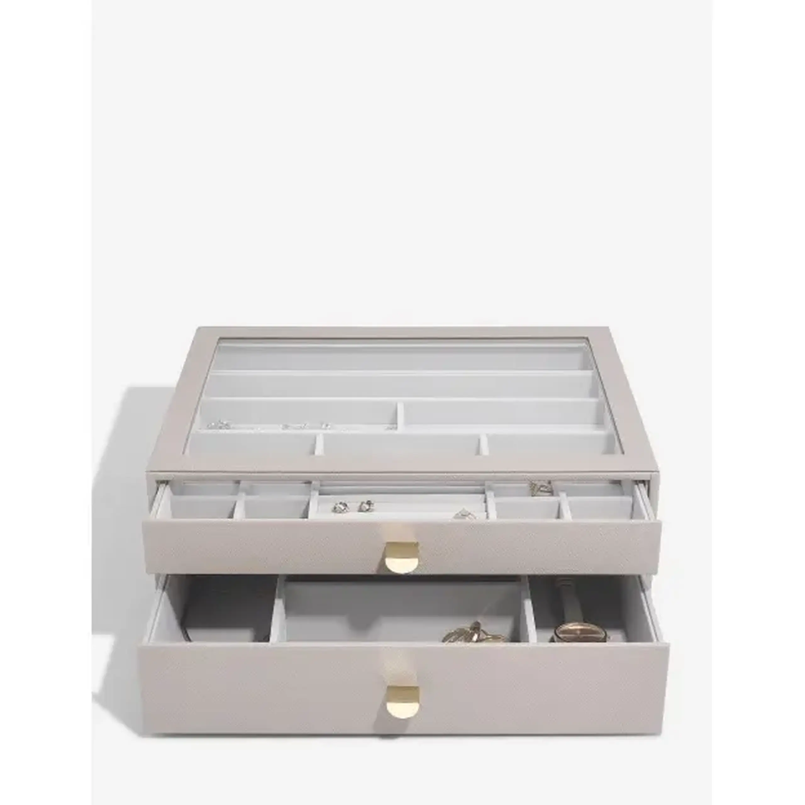 Set 2 cutii pentru bijuterii SUPERSIZE bej
