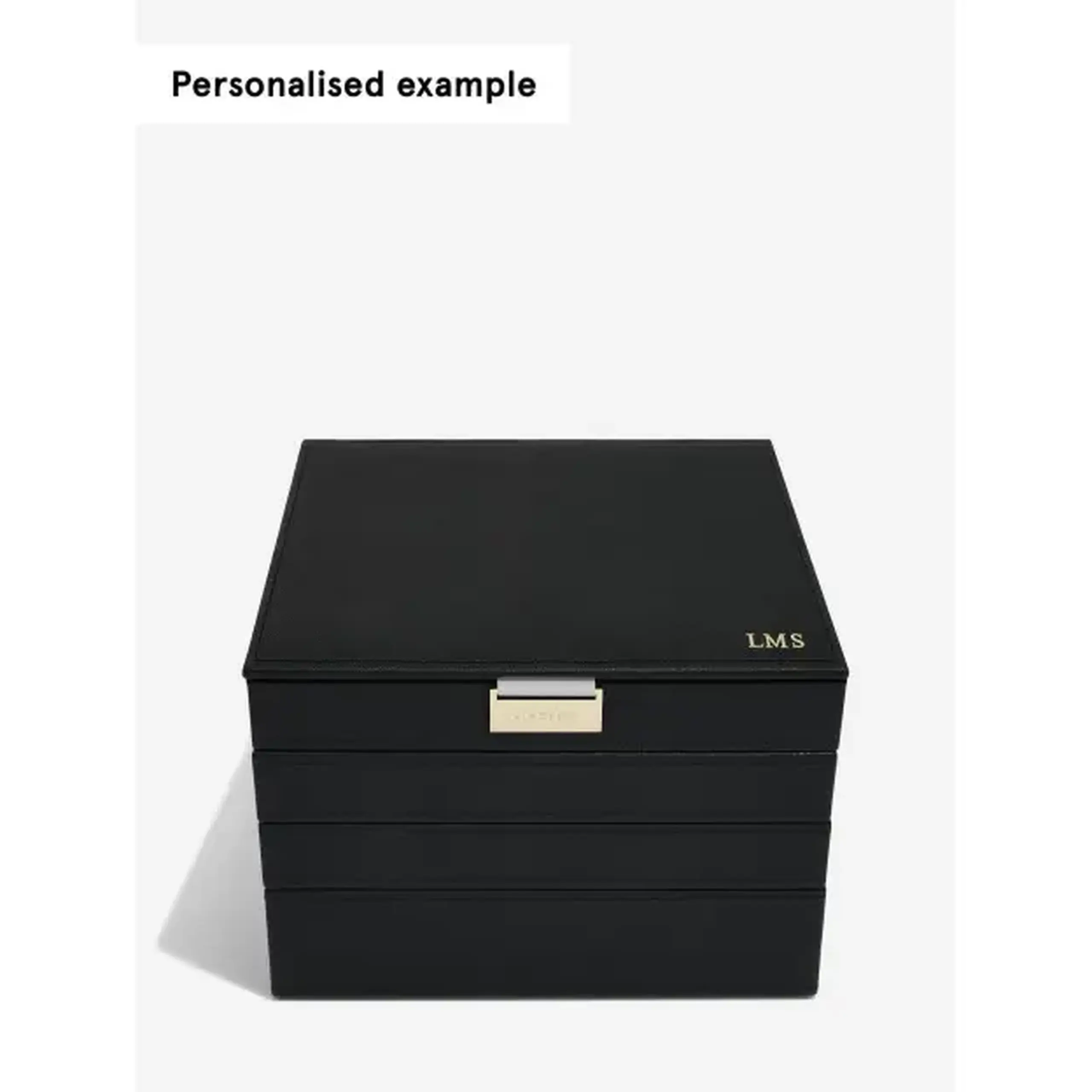 Set 4 cutii pentru bijuterii CLASSIC negru
