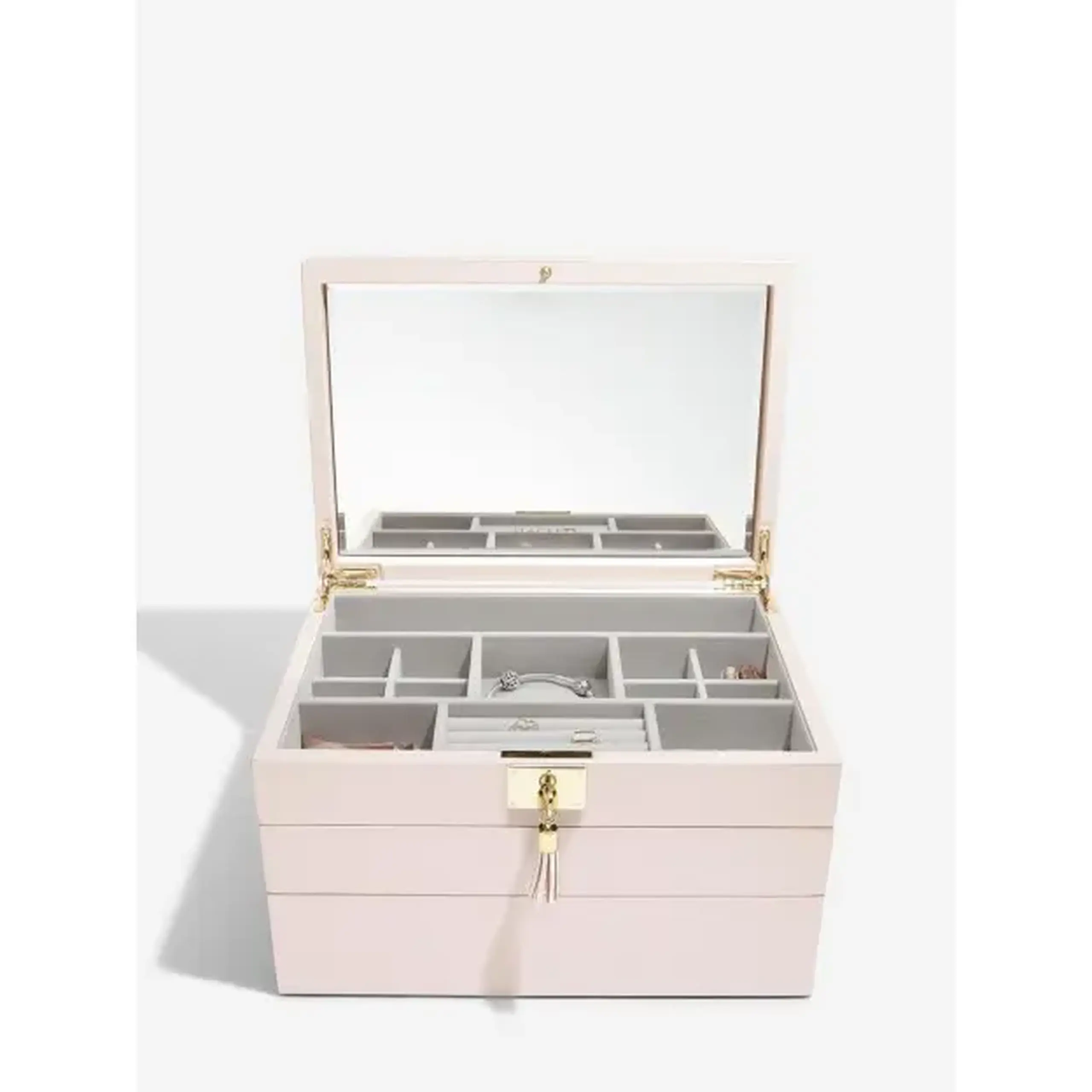 Set 3 cutii pentru bijuterii roz
