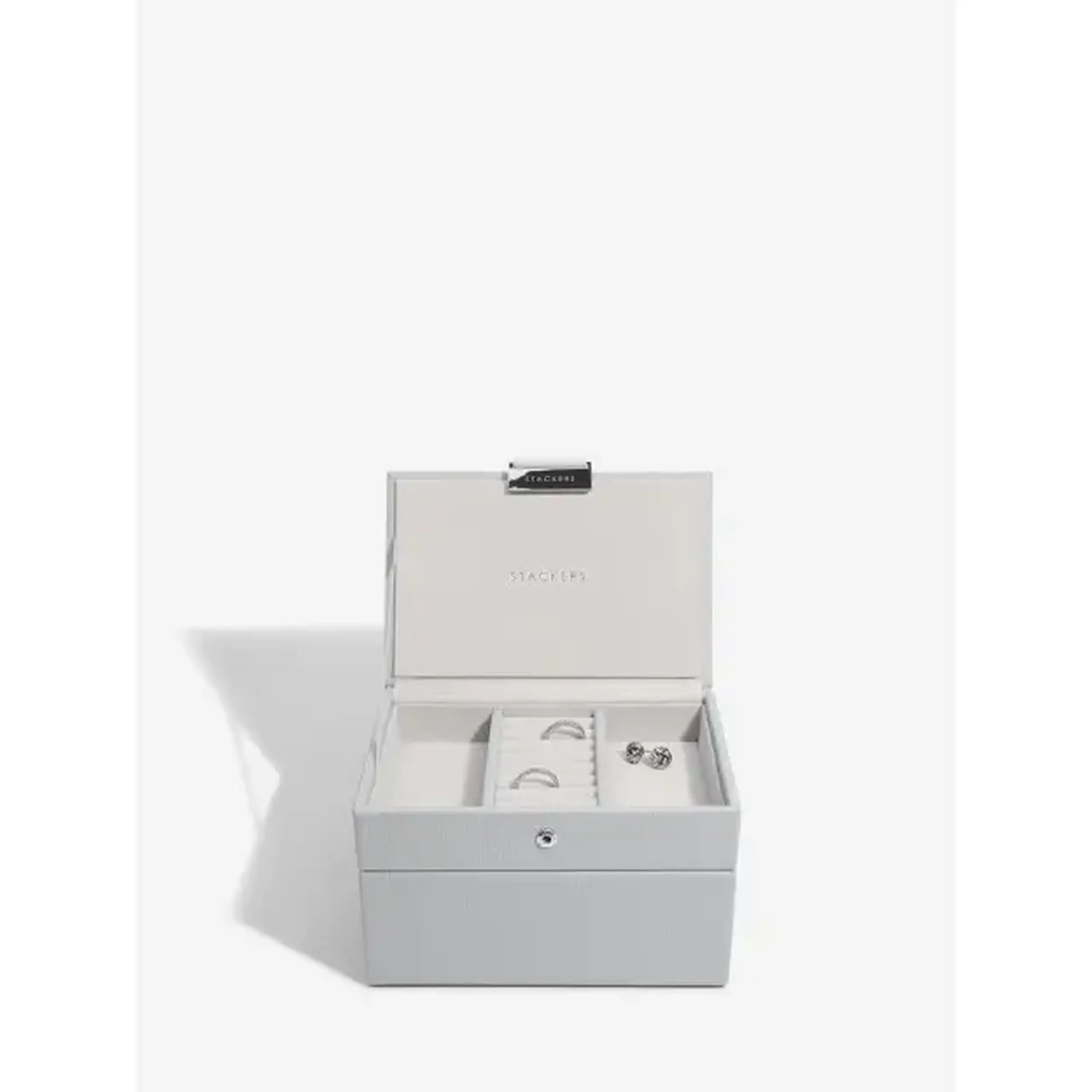 Set mini 2 cutii pentru bijuterii gri