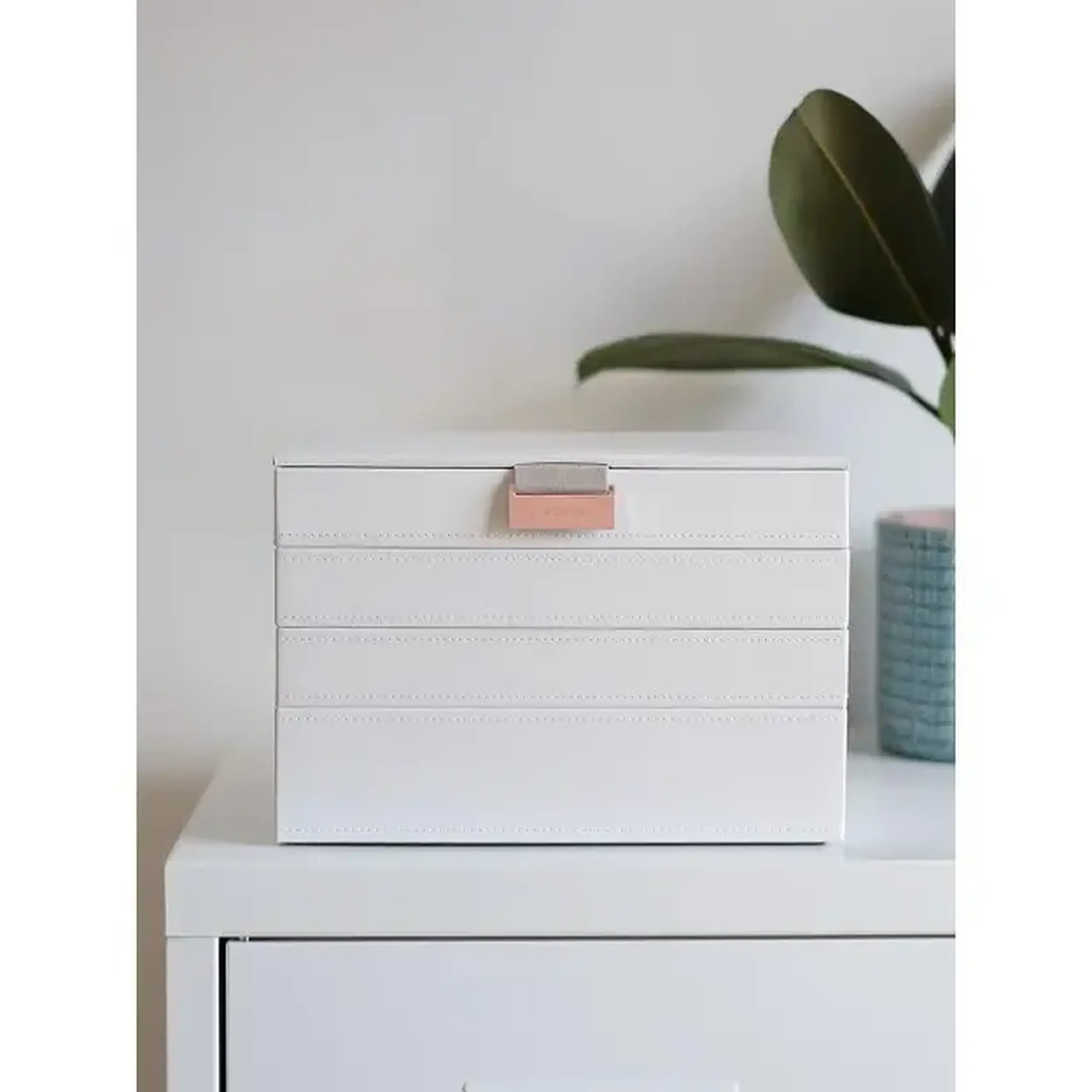 Set 4 cutii pentru bijuterii alb/rose gold