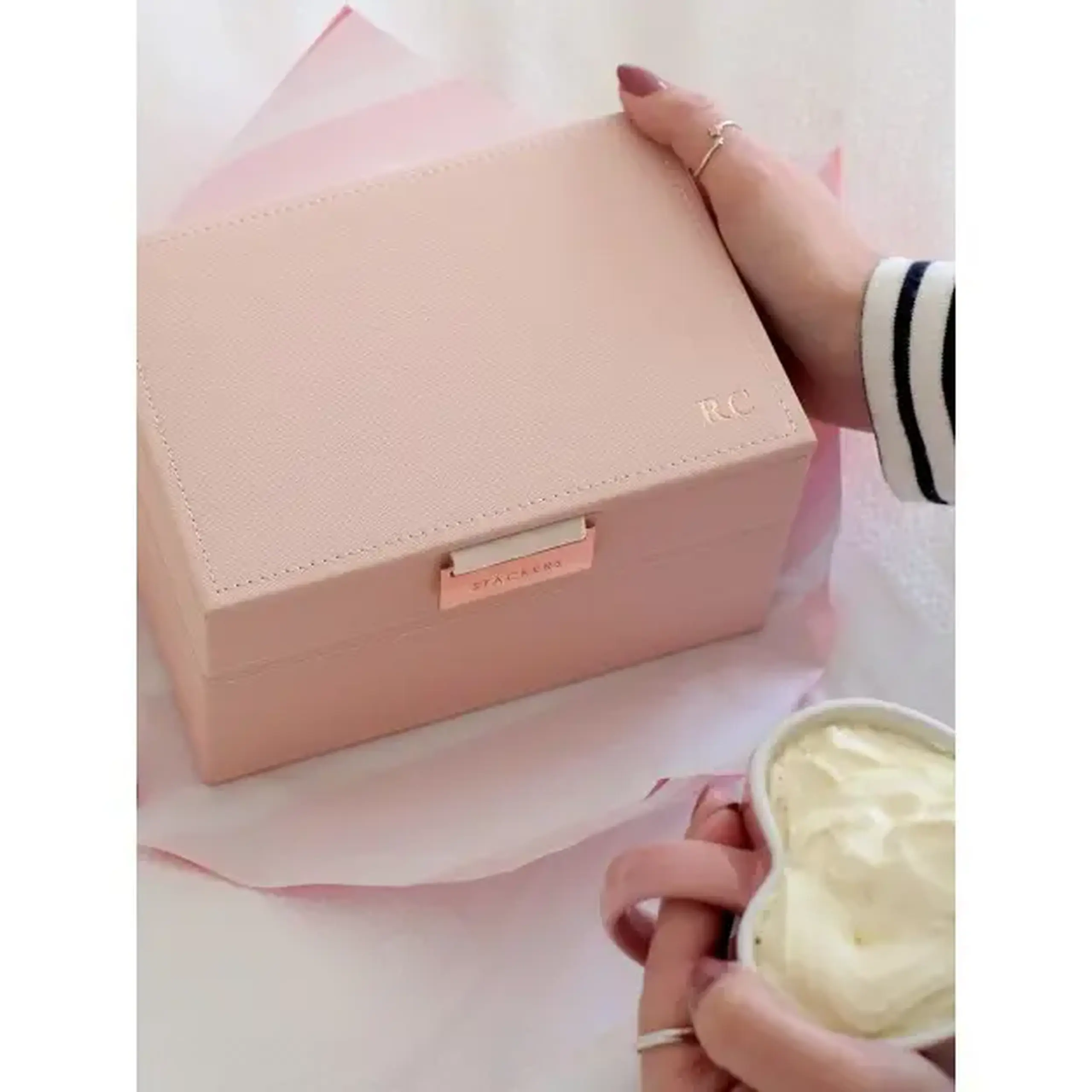 Set mini 2 cutii pentru bijuterii roz