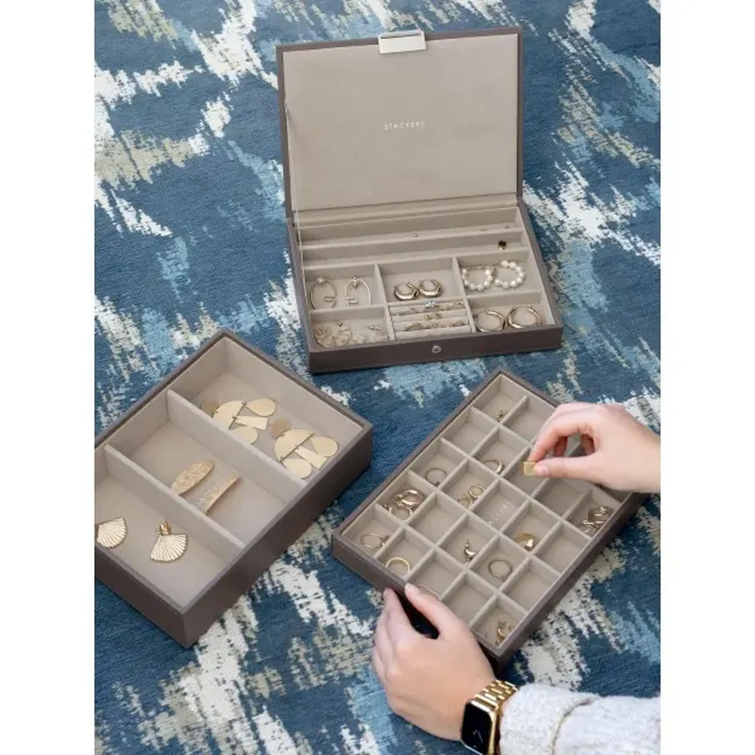 Set 3 cutii pentru bijuterii