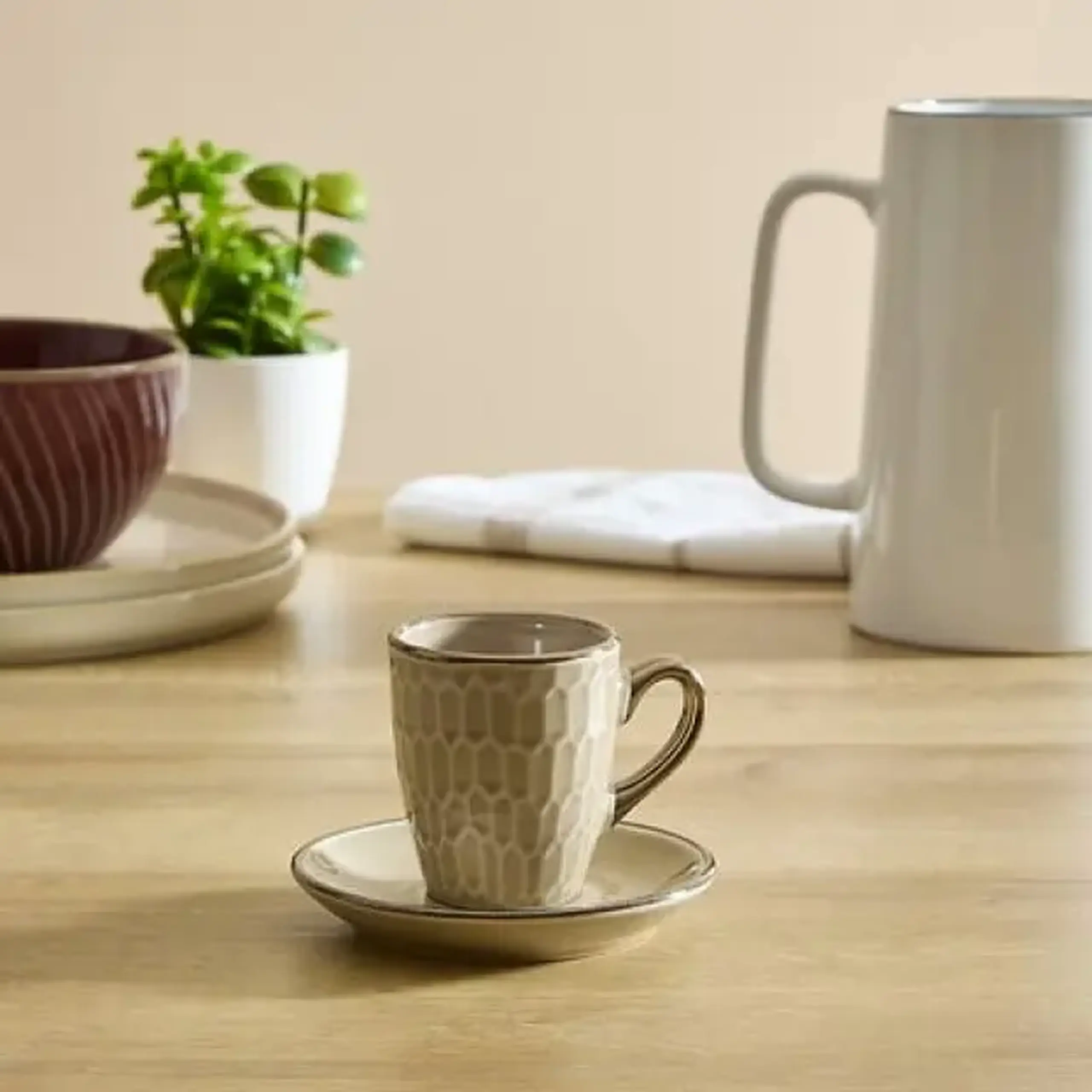 Set 2 cești espresso și farfurioare