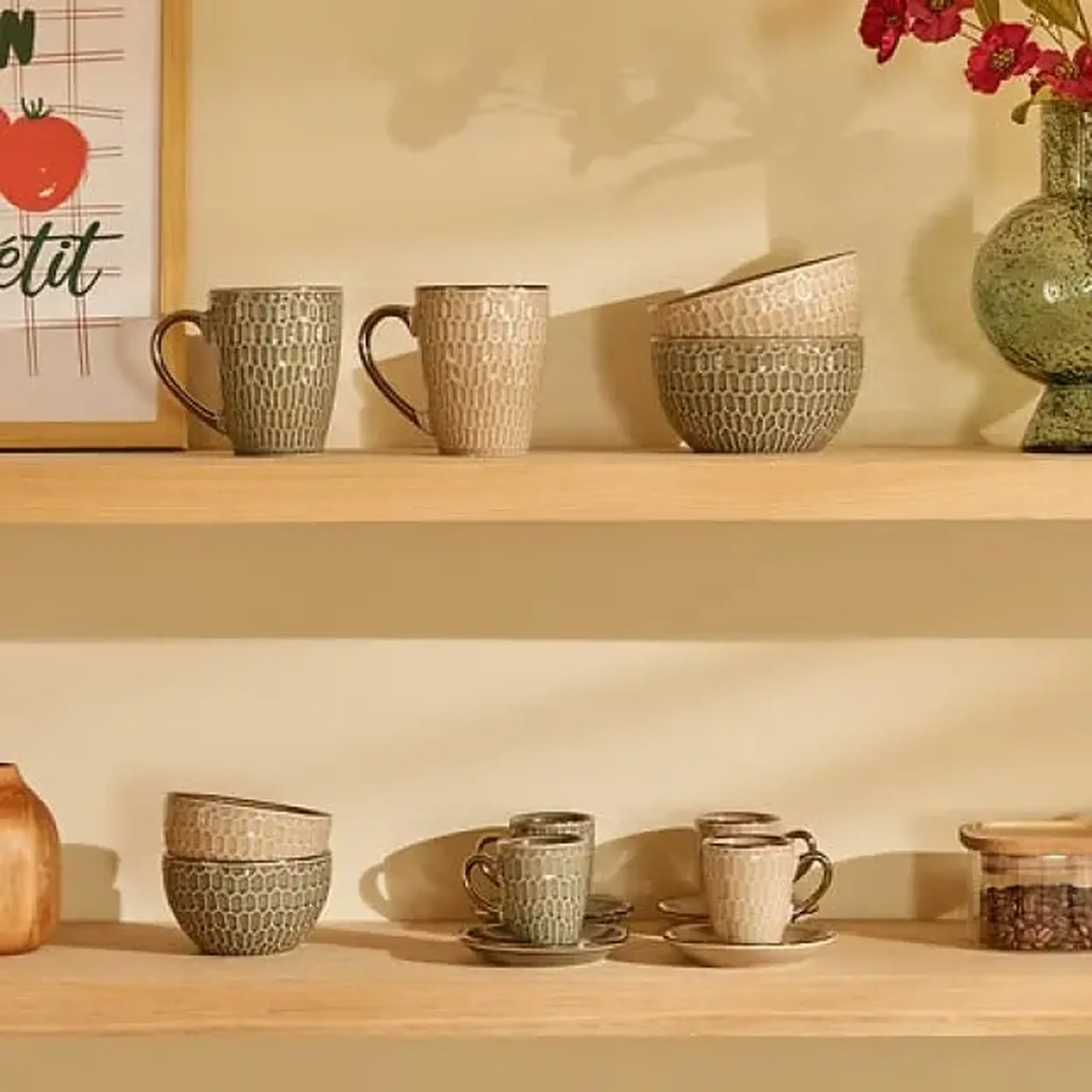 Set 2 cești espresso și farfurioare