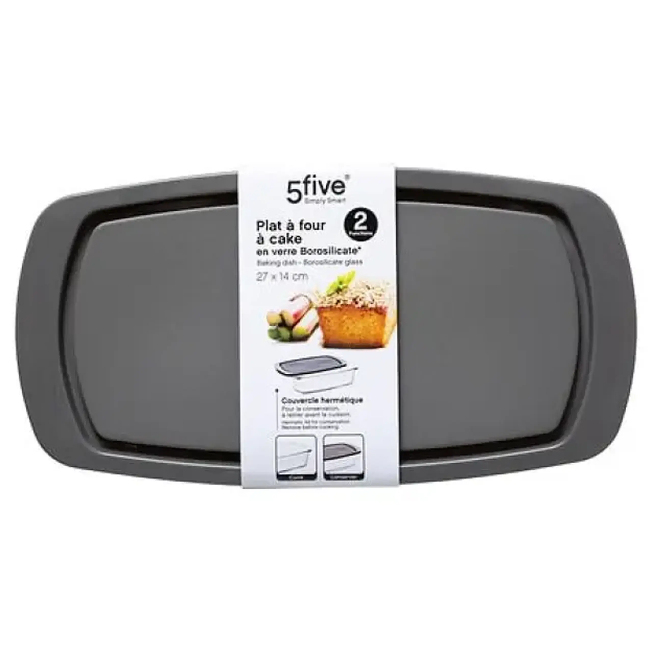Vas din sticlă cu capac 27X14