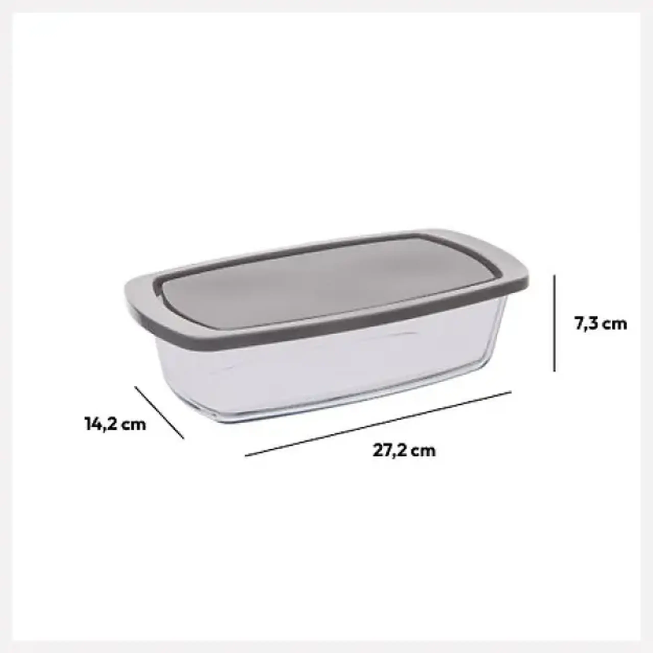 Vas din sticlă cu capac 27X14