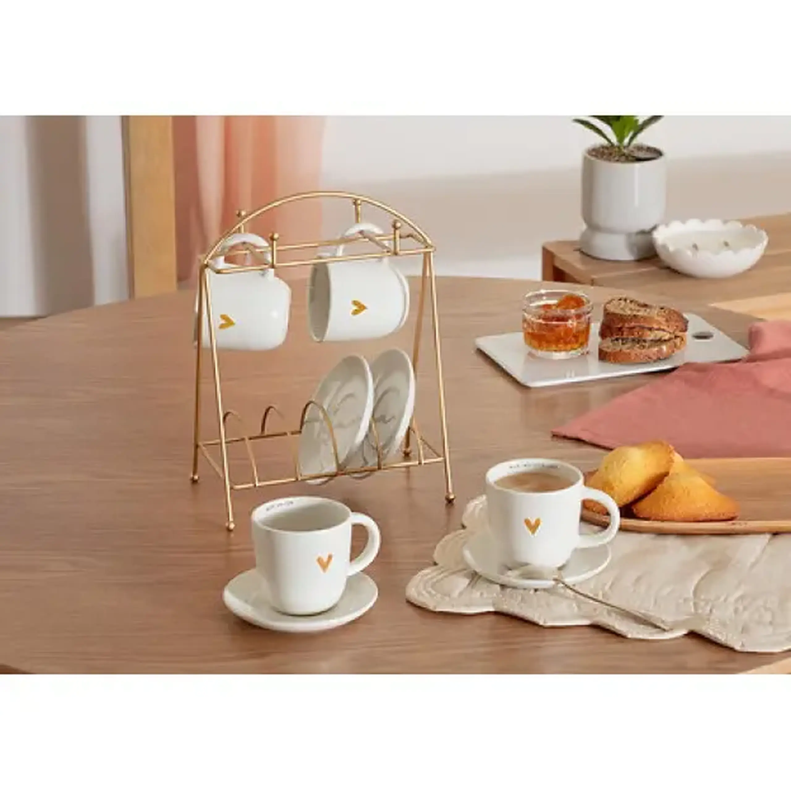 Set cești cu farfurii FLORAL