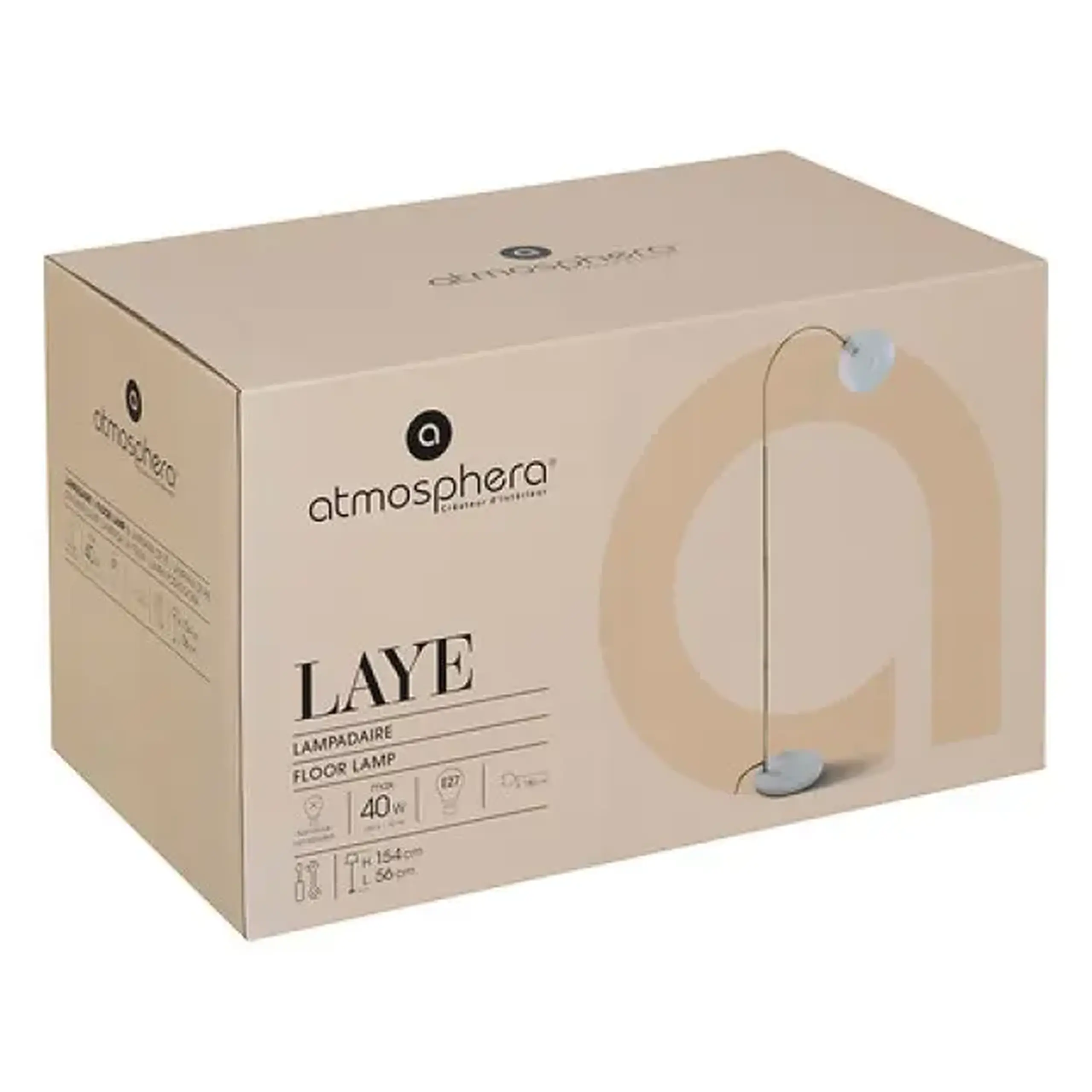 Lampadar arc Laye, 150 cm