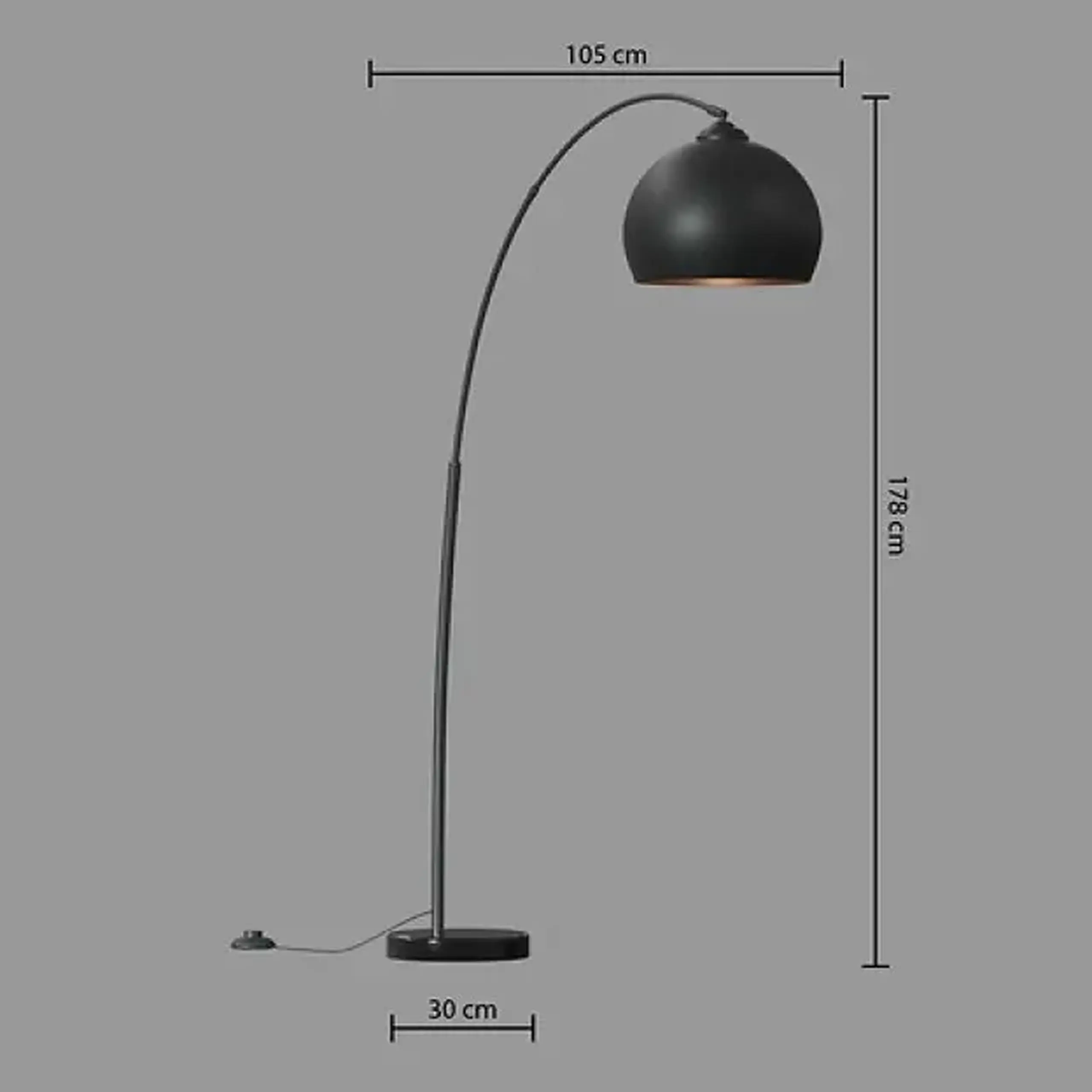 Lampa de podea cu arc HYTO H 177CM