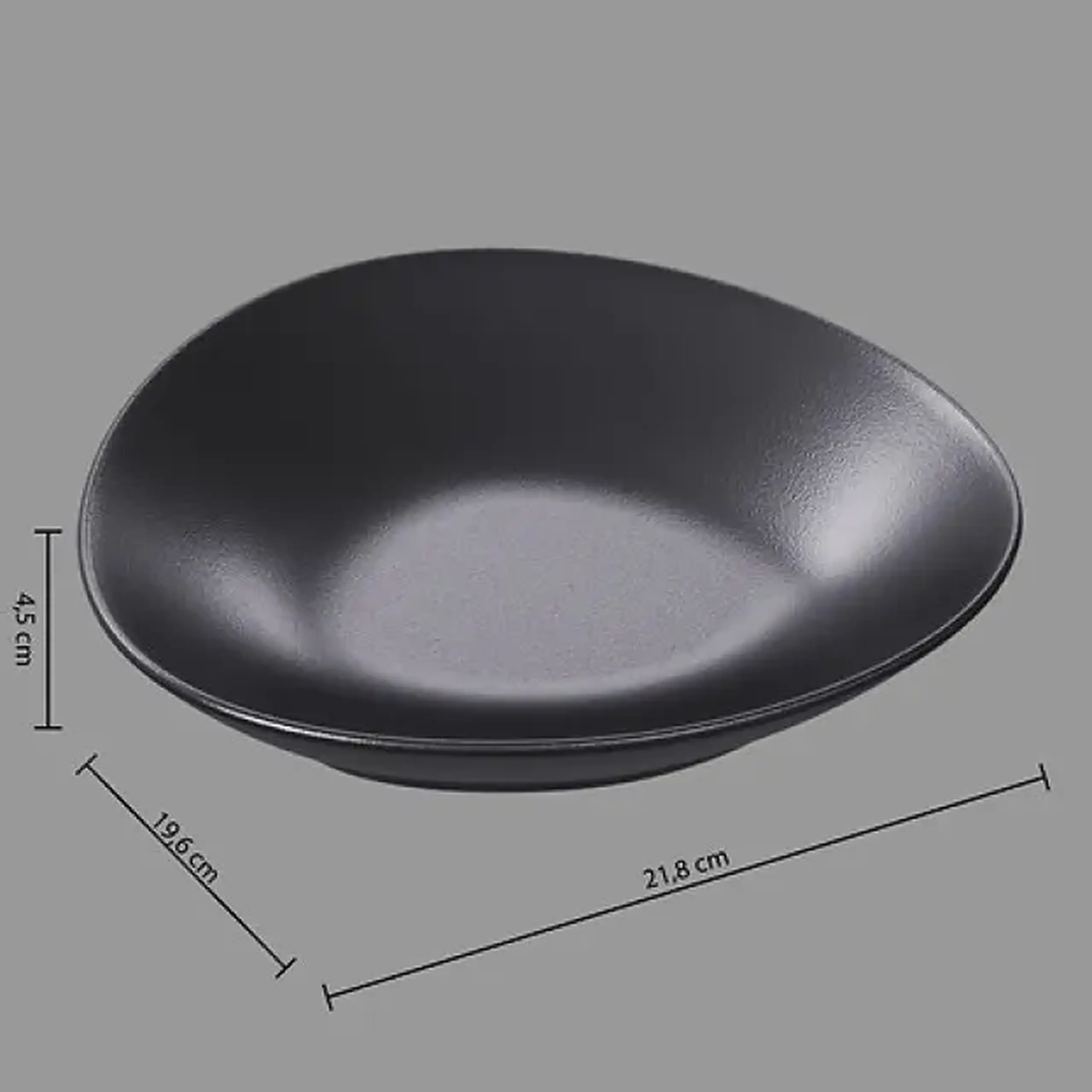 Farfurie adâncă GALET BLACK D22