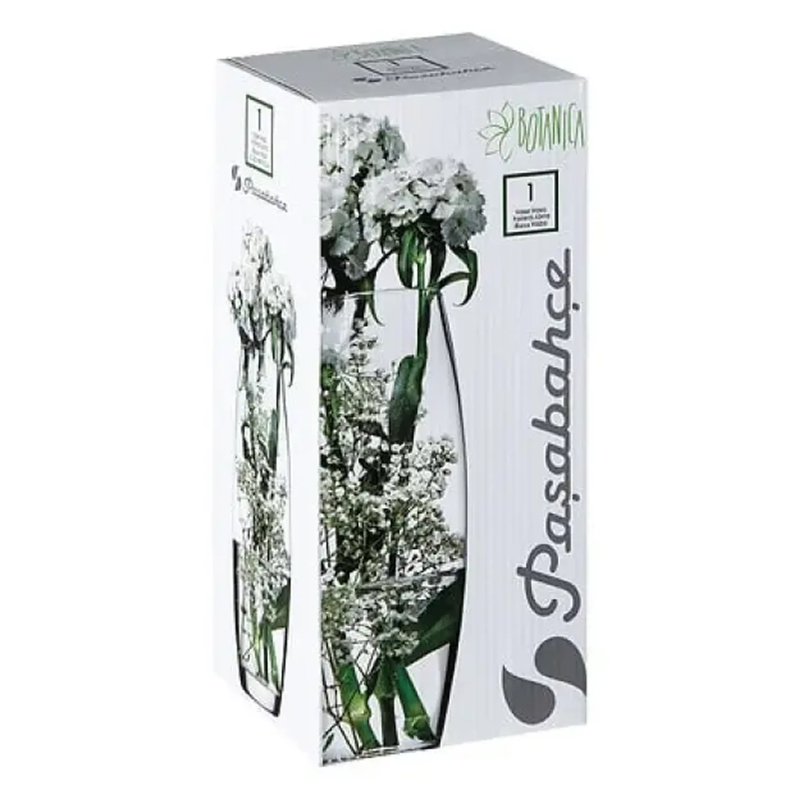 Vază curbata din sticlă FLORA H26