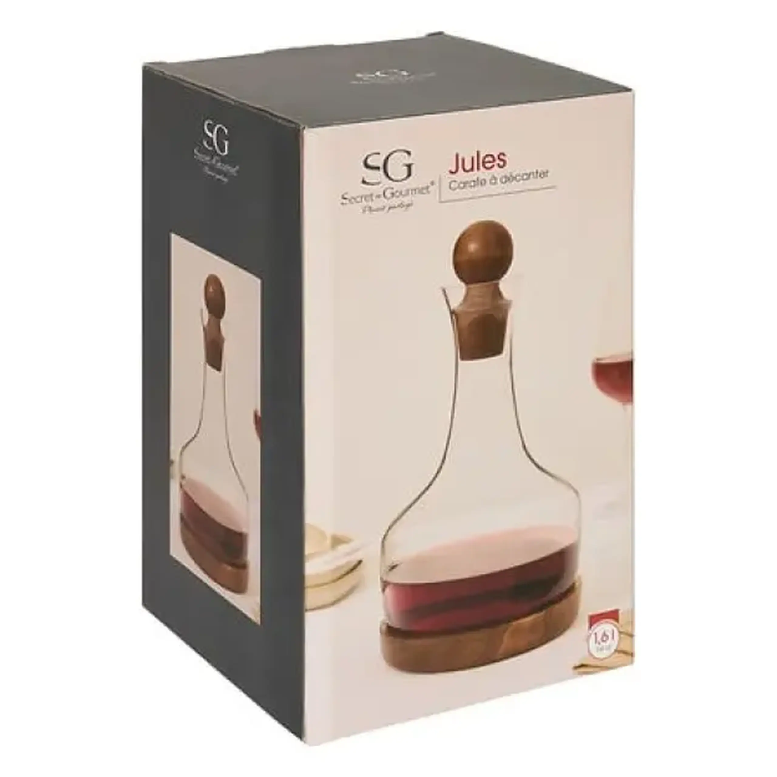 Carafă Jules 1,6 l, lemn de salcâm