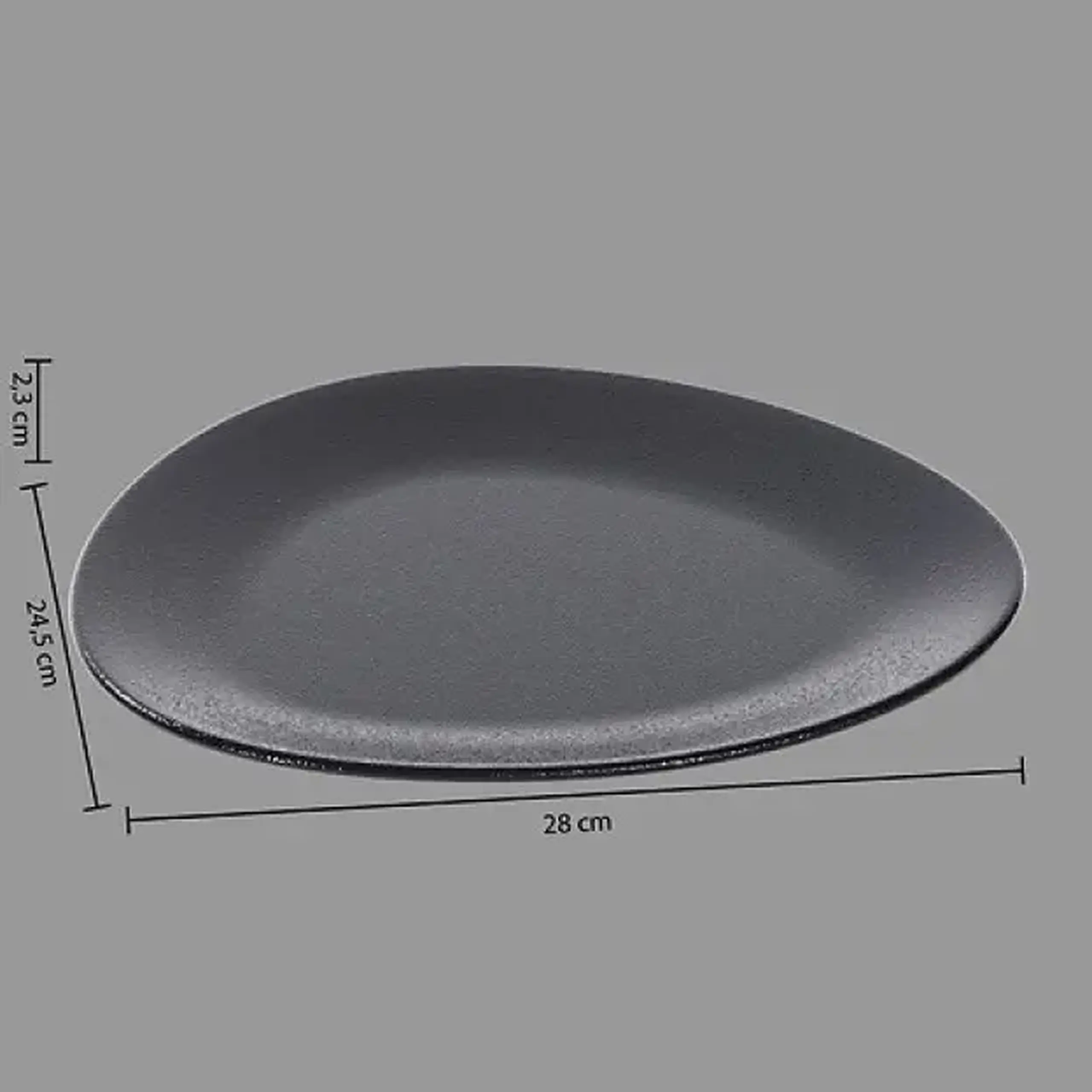 Platou DINNER GALET BLACK D28