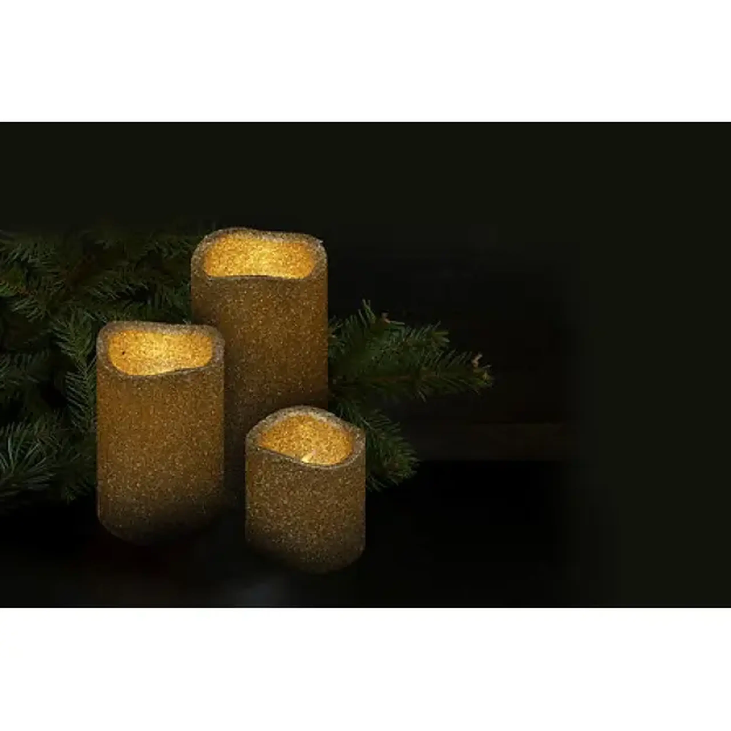 Set lumânări LED PAILLETTE X3