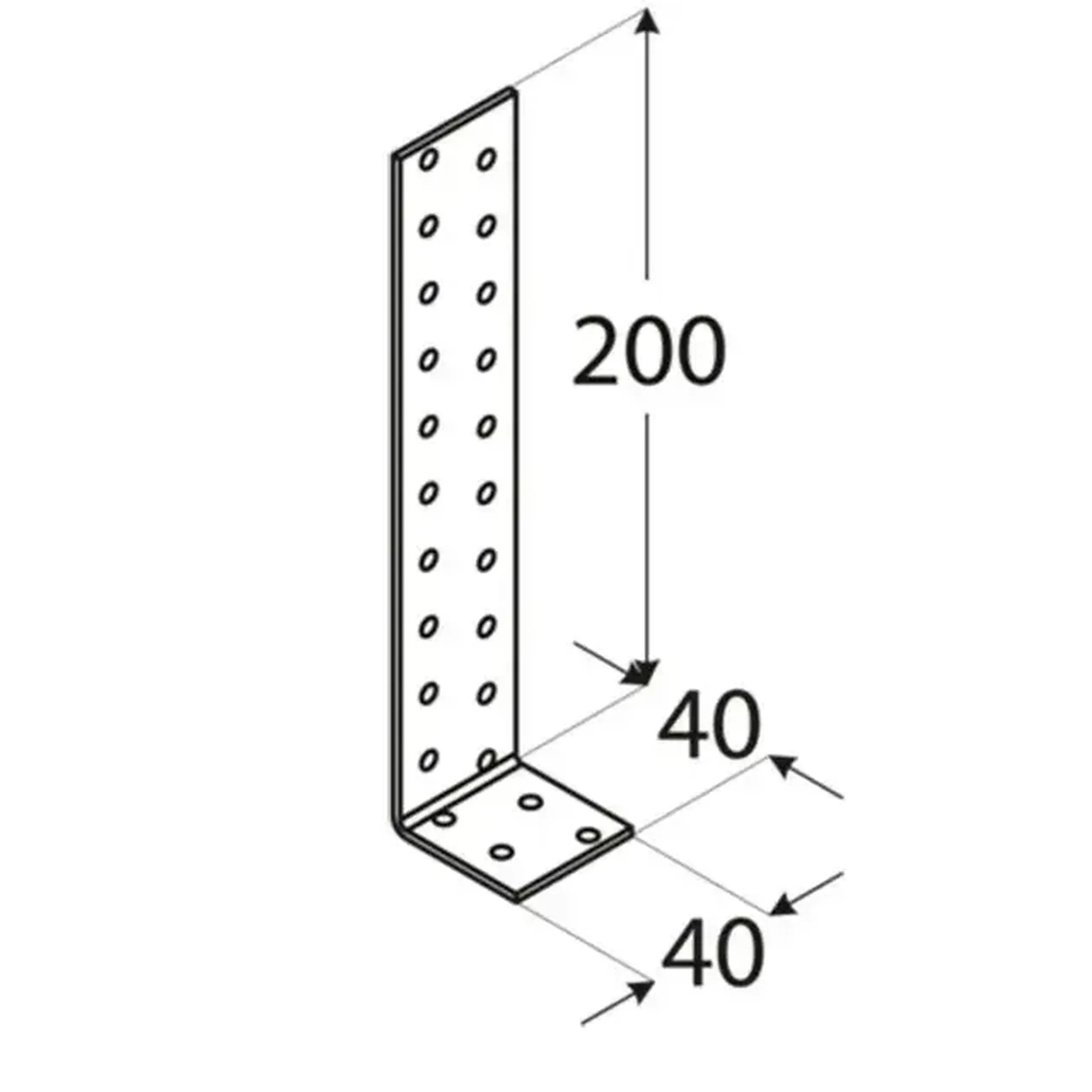 Colțar Domax KK1 200 x 40 x 40 x 2 mm