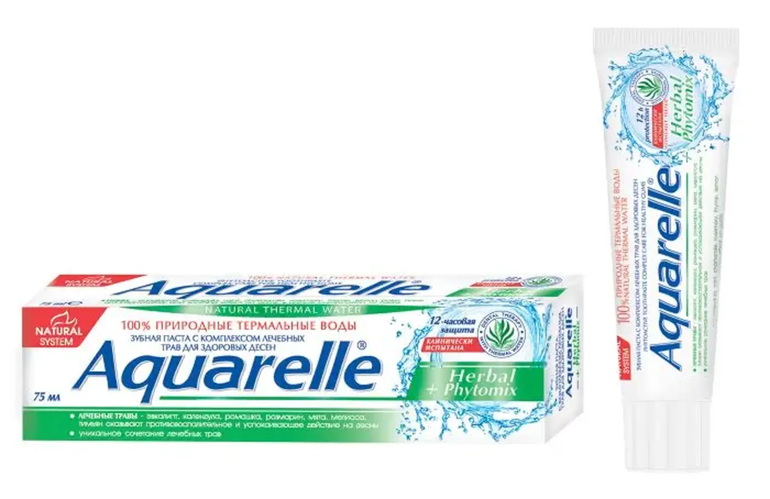 Aquarelle thermal pasta dinti herbal&phytomix75ml