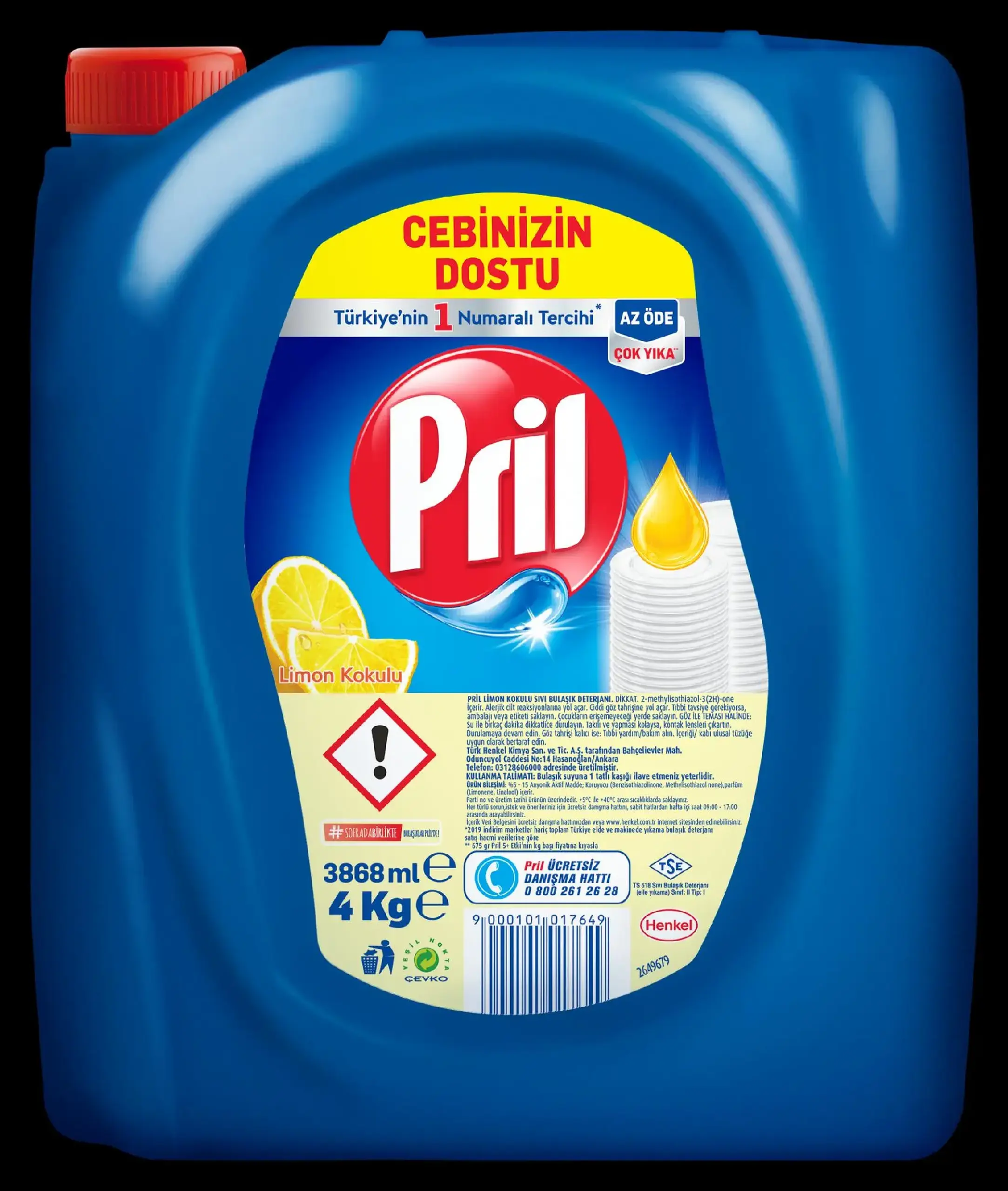 Pril detergent vase 4l lemon/4