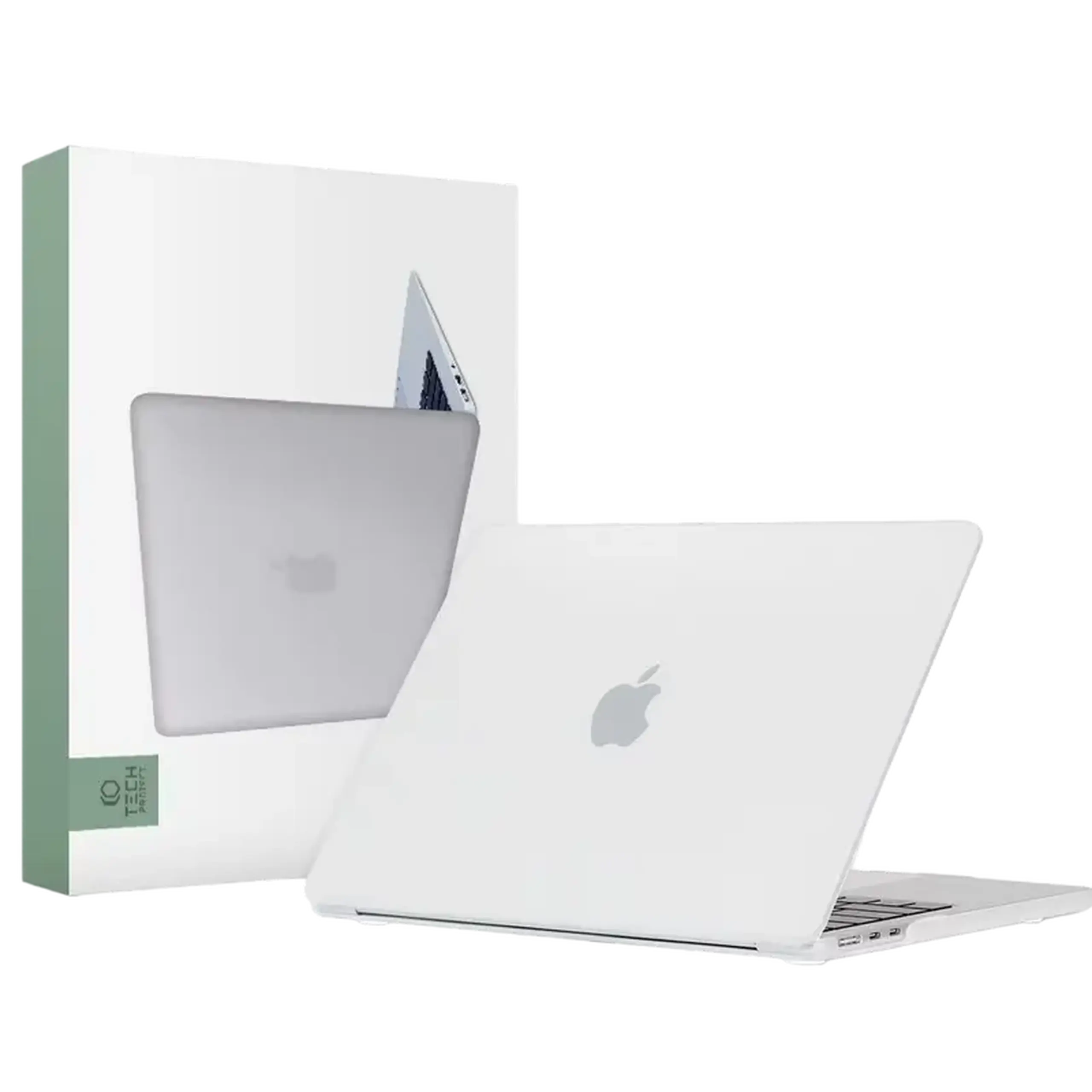 Husă pentru laptop Tech Protect Smartshell Macbook Air 13 (2022), 13.6", Policarbonat, Matte Clear