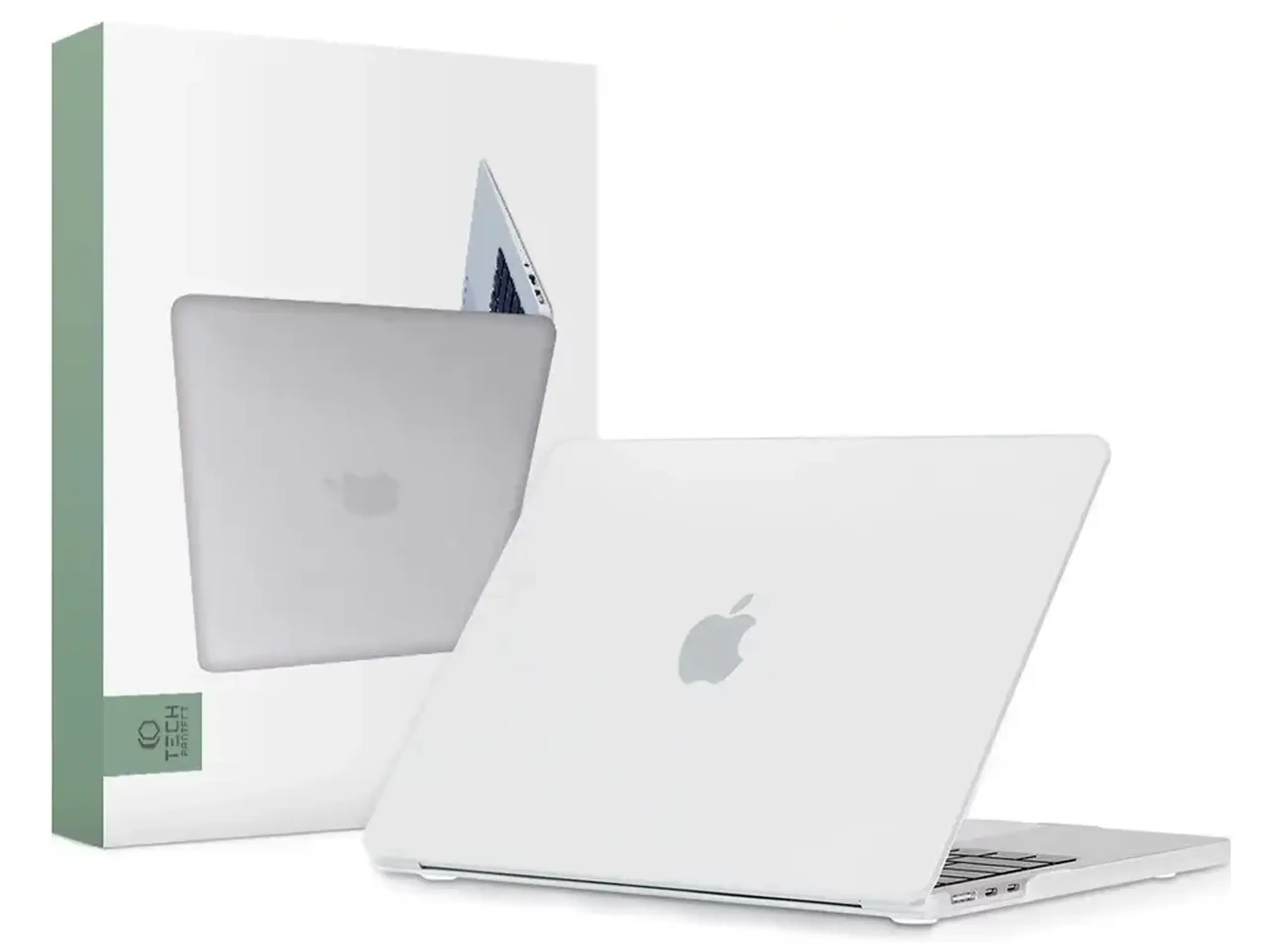 Husă pentru laptop Tech Protect Smartshell Macbook Air 13 (2022), 13.6", Policarbonat, Matte Clear