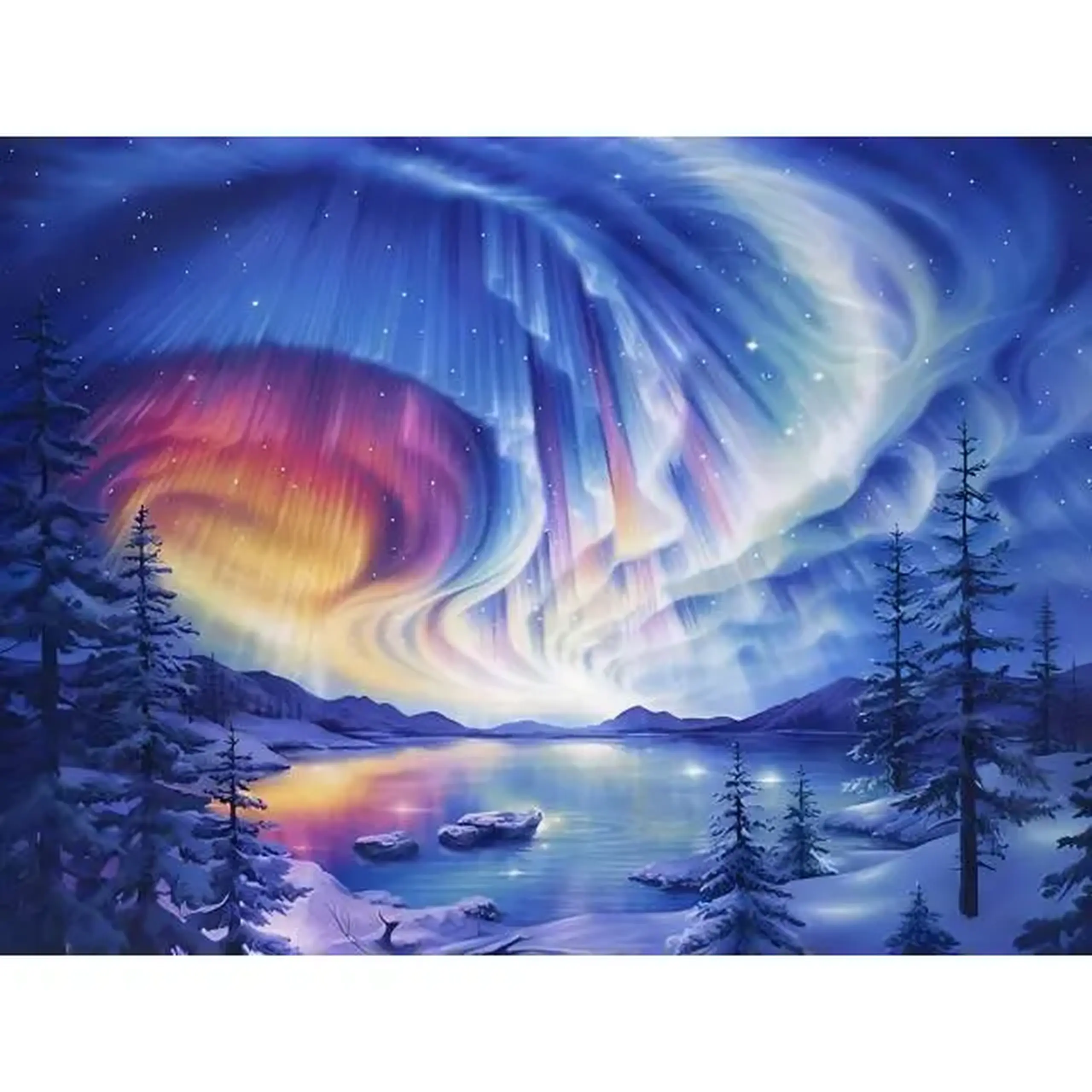 Set pictam pe numere Aurora boreala (30*40)