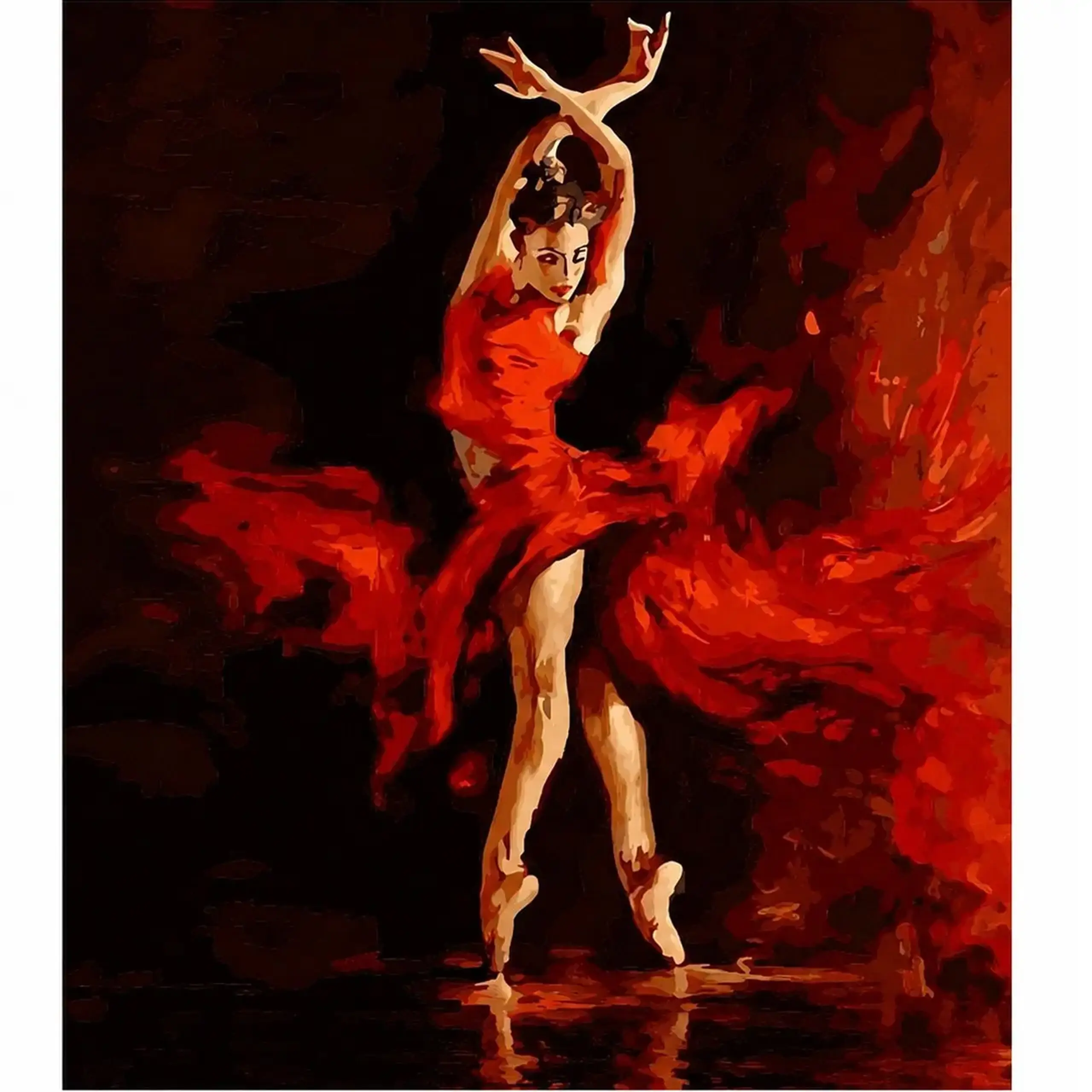 Set pictam pe numere Balerina (40*50)