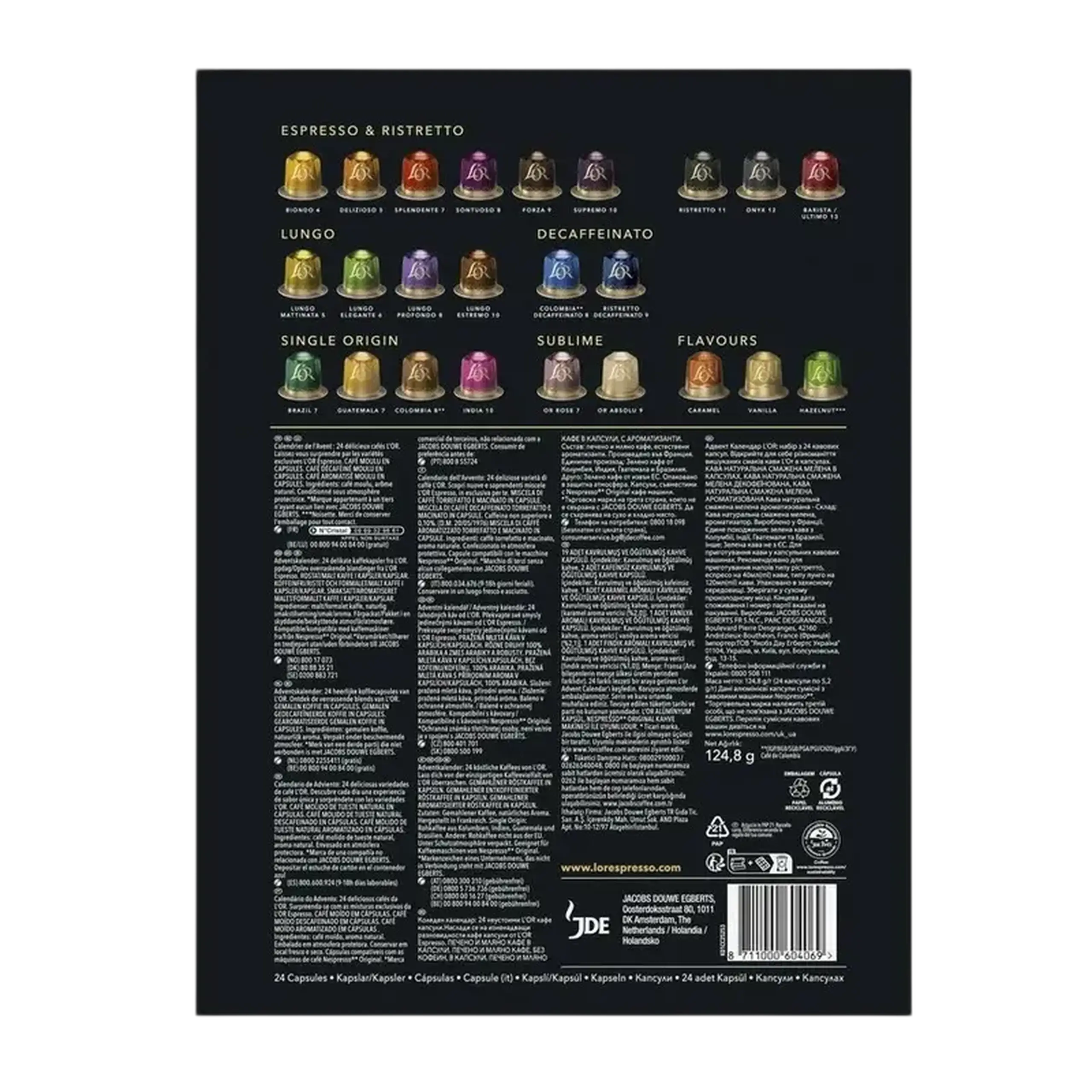 Cafea capsules L'OR Advent Calendar 124*9