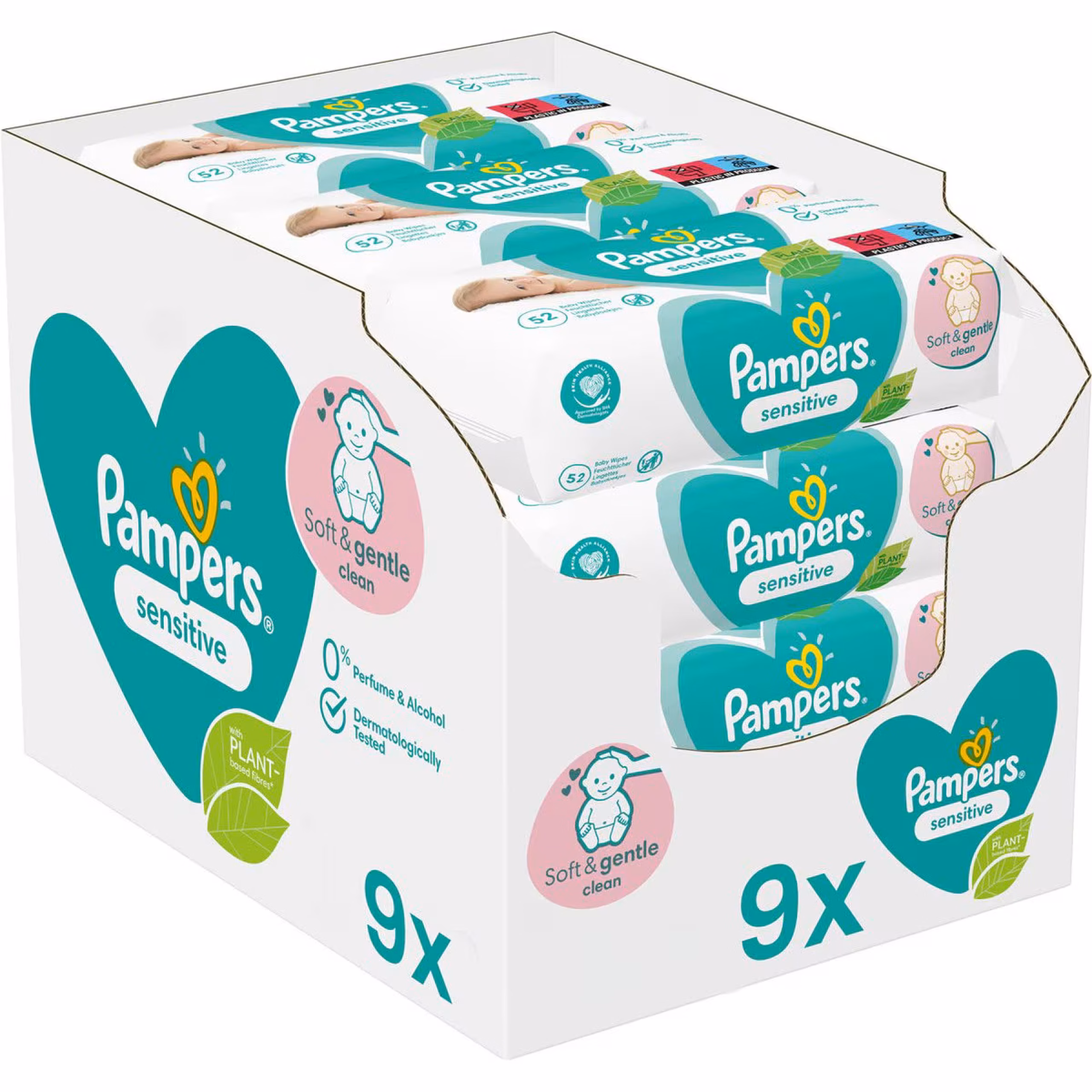 PAMPERS BABY WIPES 60 WATER 99% 9+3 GR