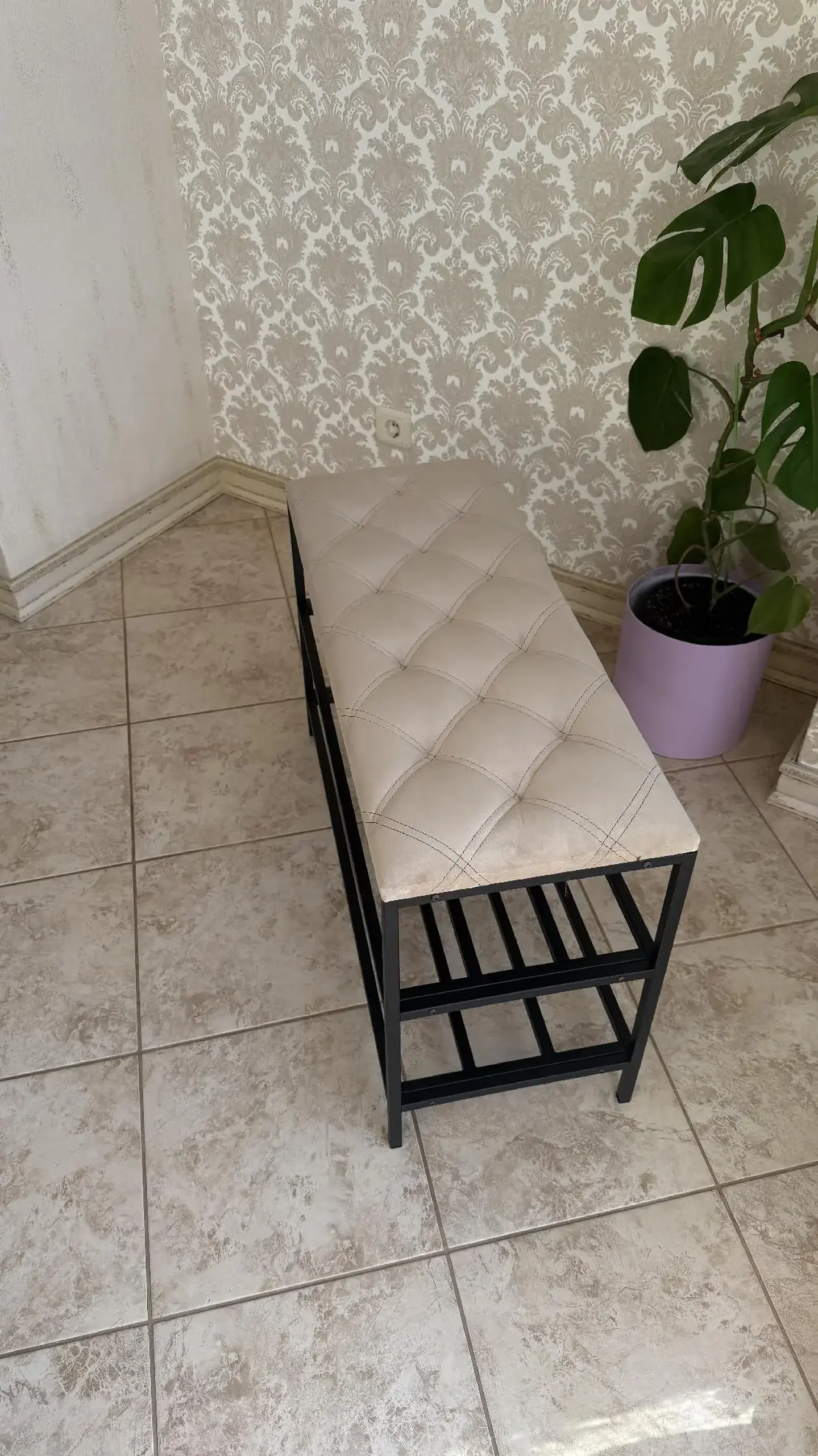 Pantofar cu 3 nivele Nex Home, metal, sarcina 150 kg, 100x32x52 cm, 24 Bej inchis