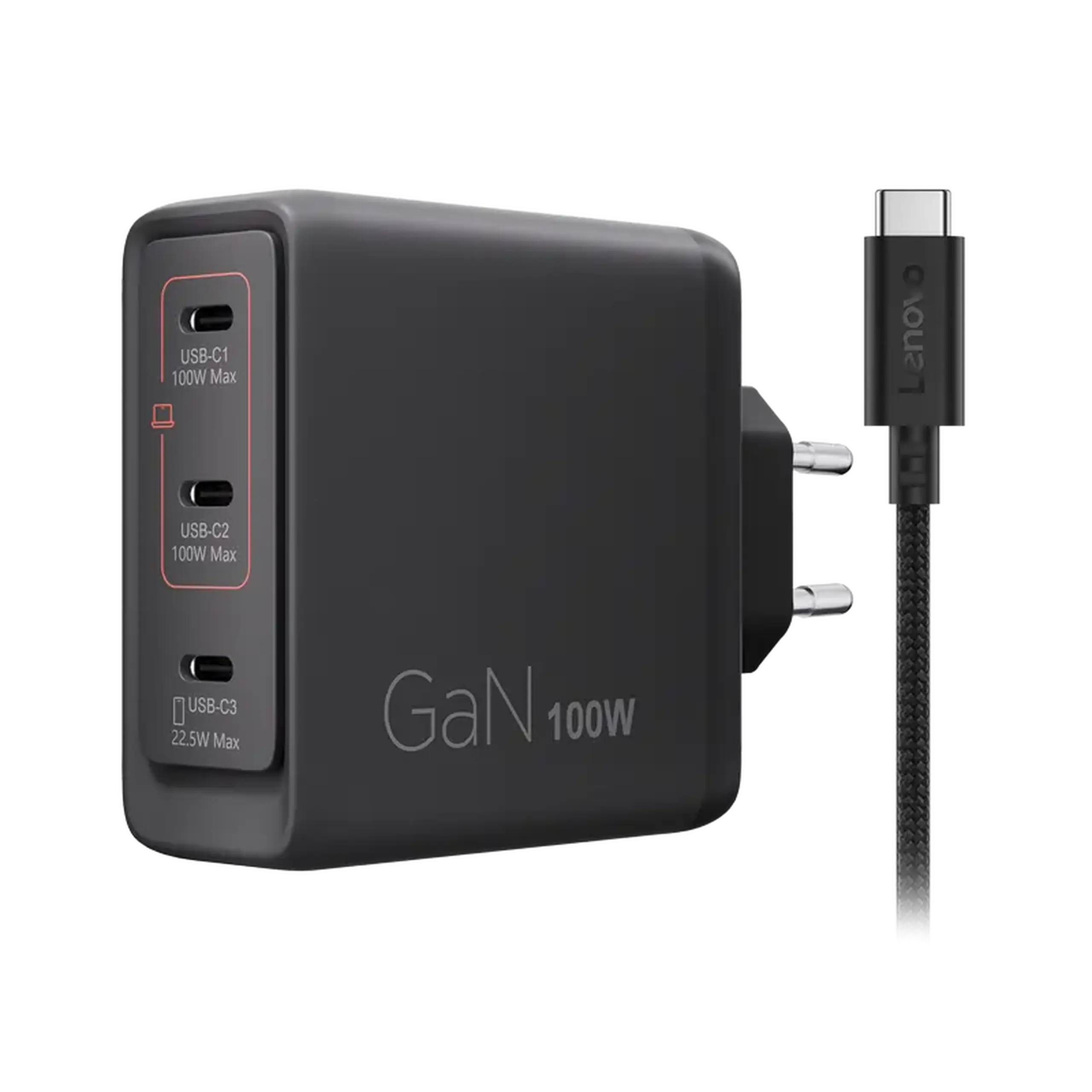 Încărcător Lenovo Multi-port GaN Charger, 100W, Negru