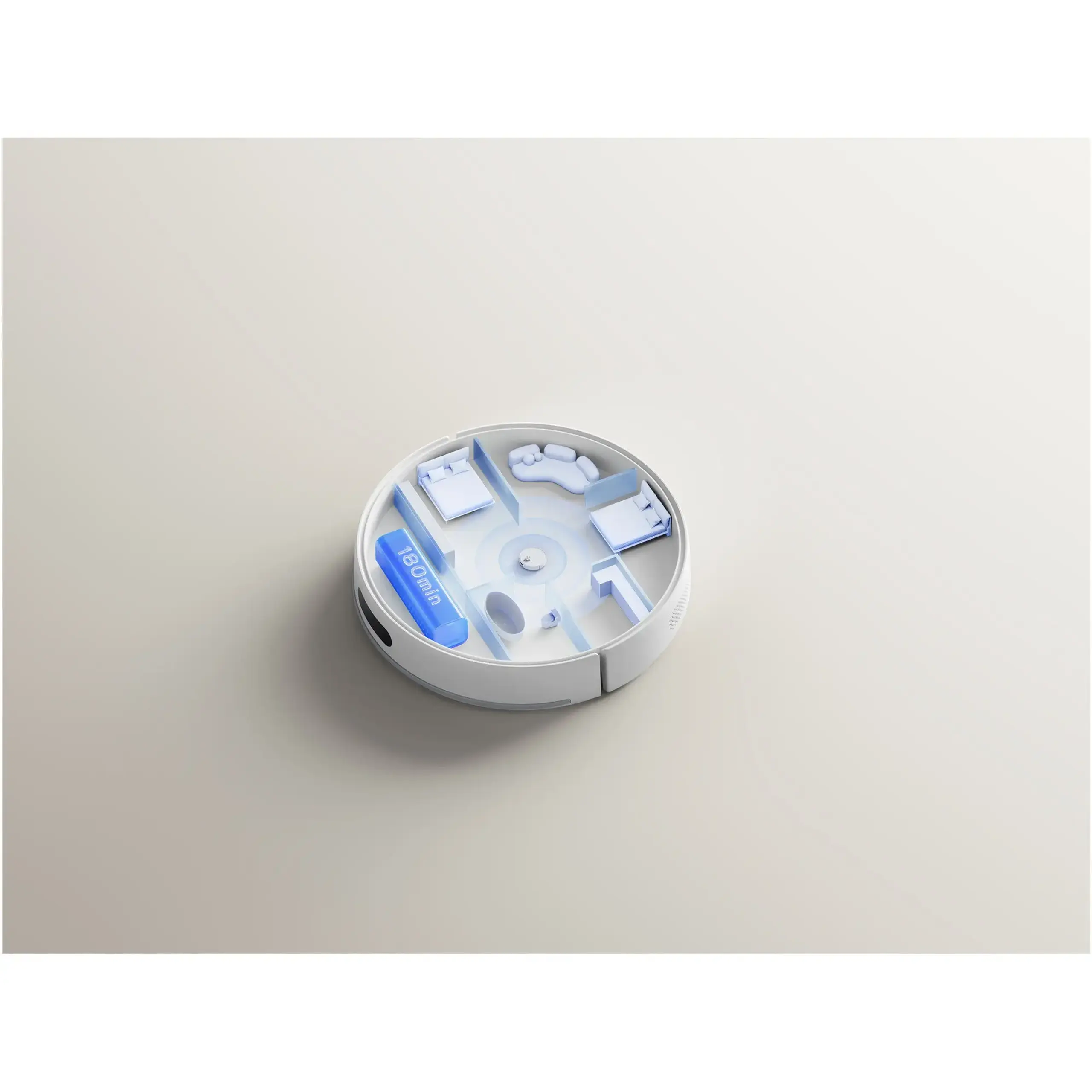 Robot de aspirare Xiaomi S40 BHR084AEU, WI-FI, 10000Pa, 5200mAh, aspirare&spalare simultana, sistem de navigatie LDS, 520ml rezervor pentru praf si 270ml rezervor de apa, alb