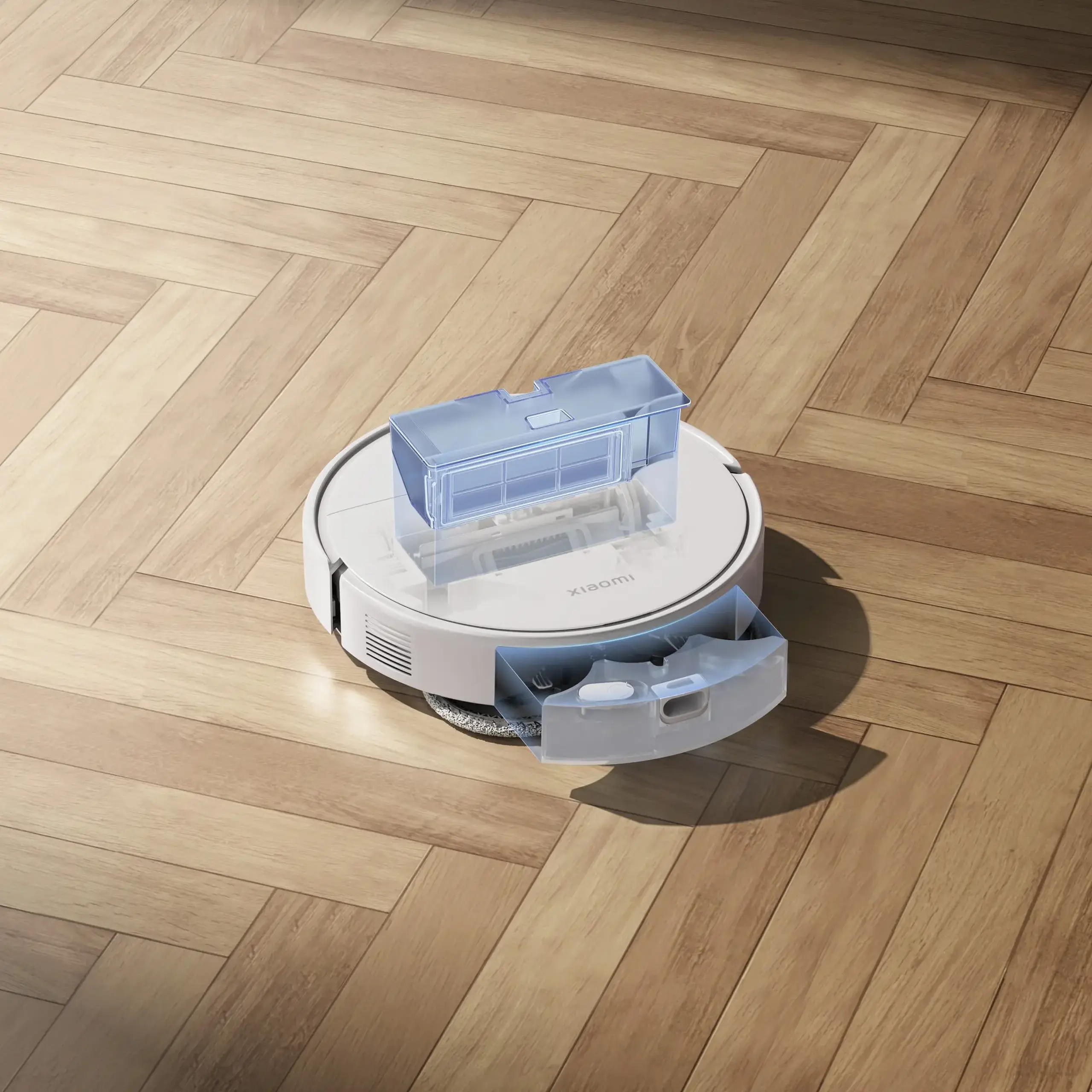 Robot de aspirare Xiaomi S40 Pro BHR089REU, 15000Pa, 5200mAh, 310ml recipient apa, 430ml recipient praf, alb