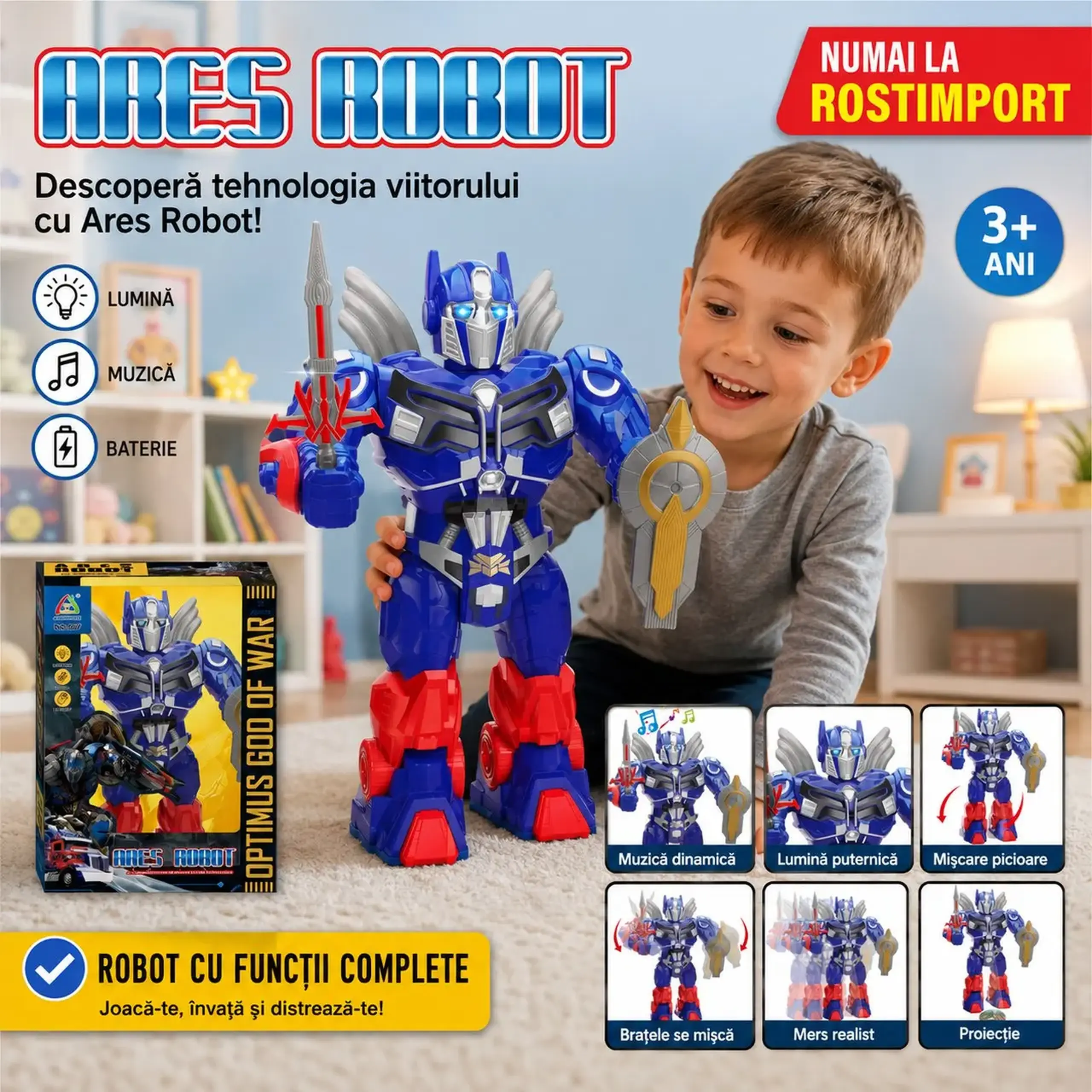 Robot cu sunet si lumini