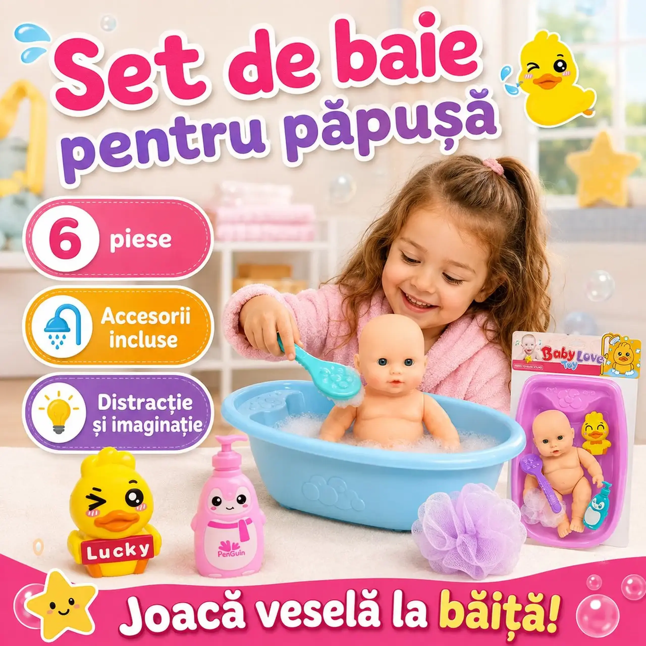 Papusa baby cu cada