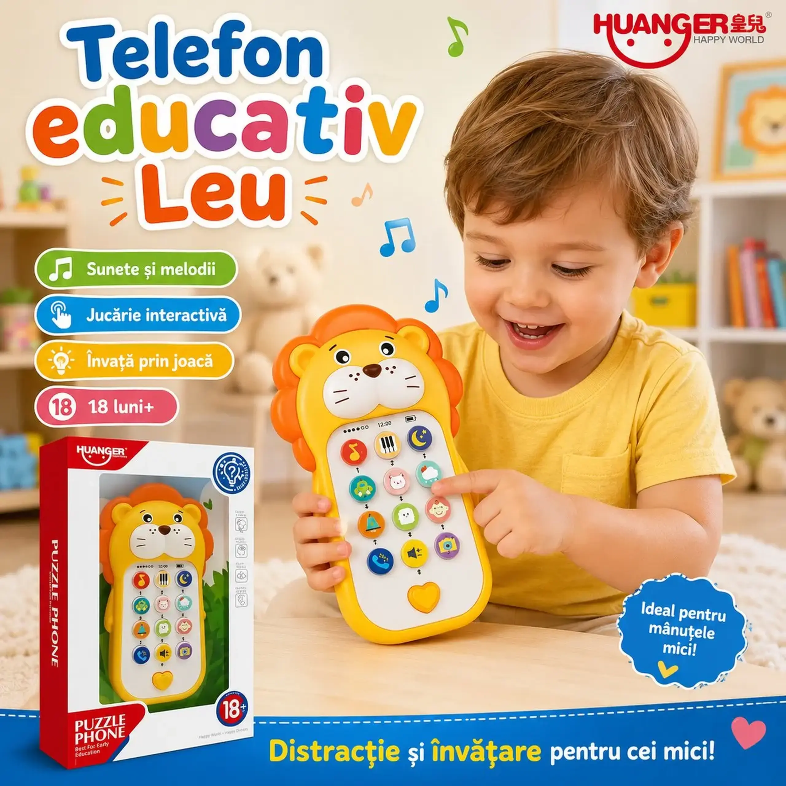 Telefon cu sunet si lumini